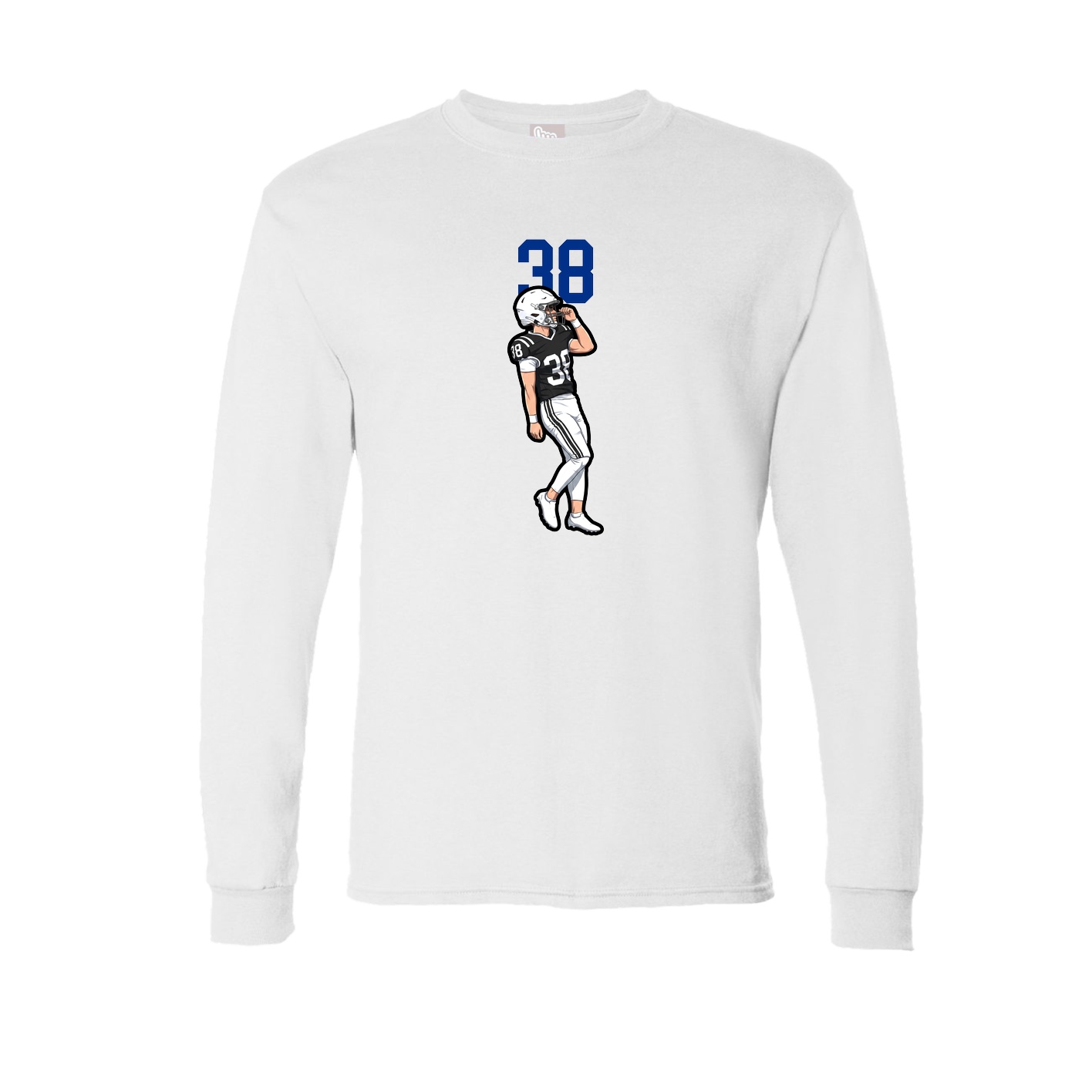 Long Sleeve Tee — Number Top in White