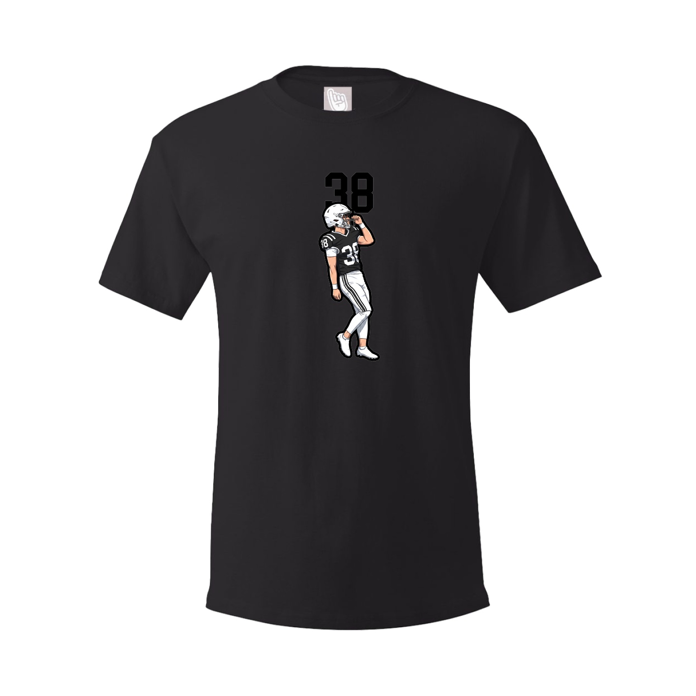 Youth Tee — Number Top in Black