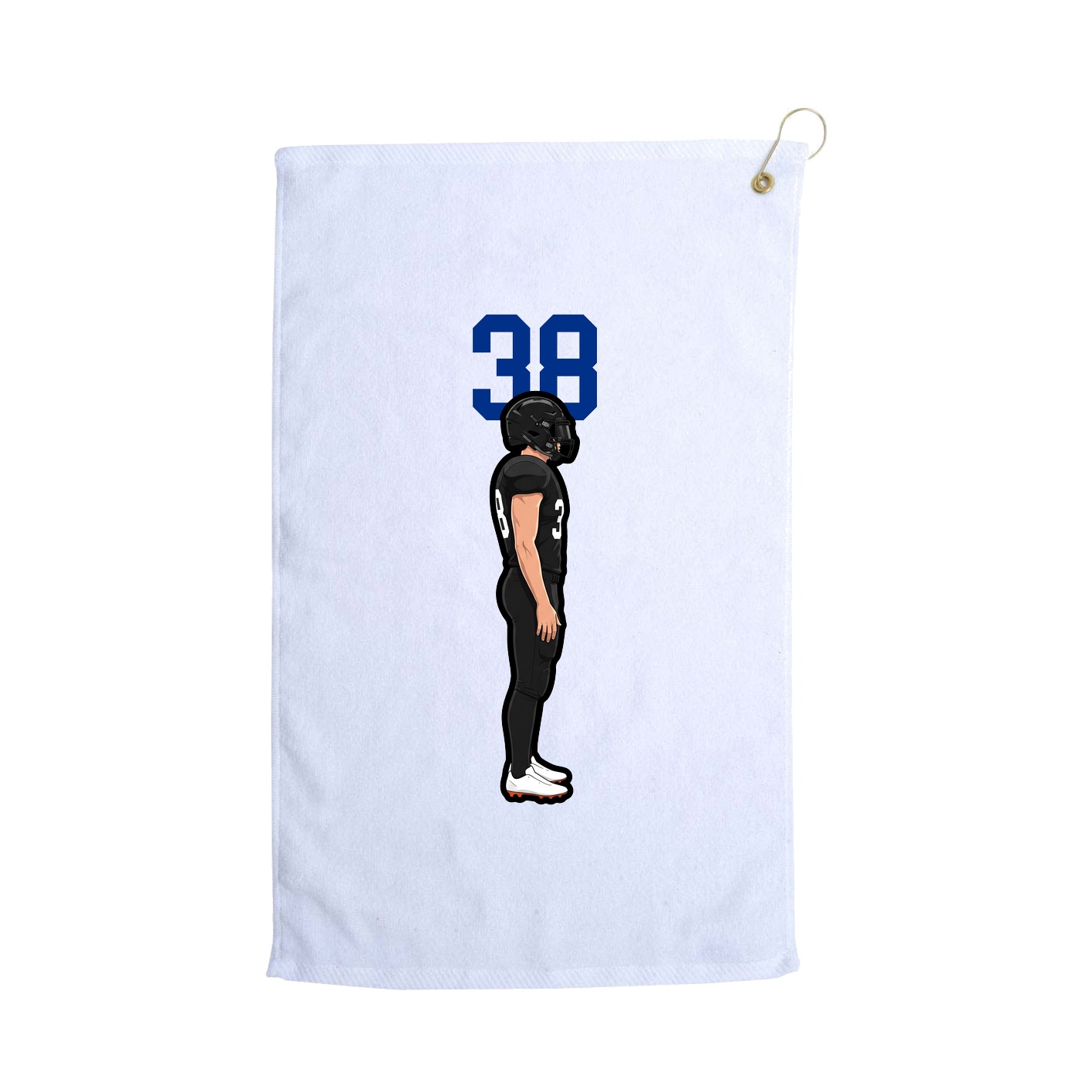 Golf Towel — Number Top in White
