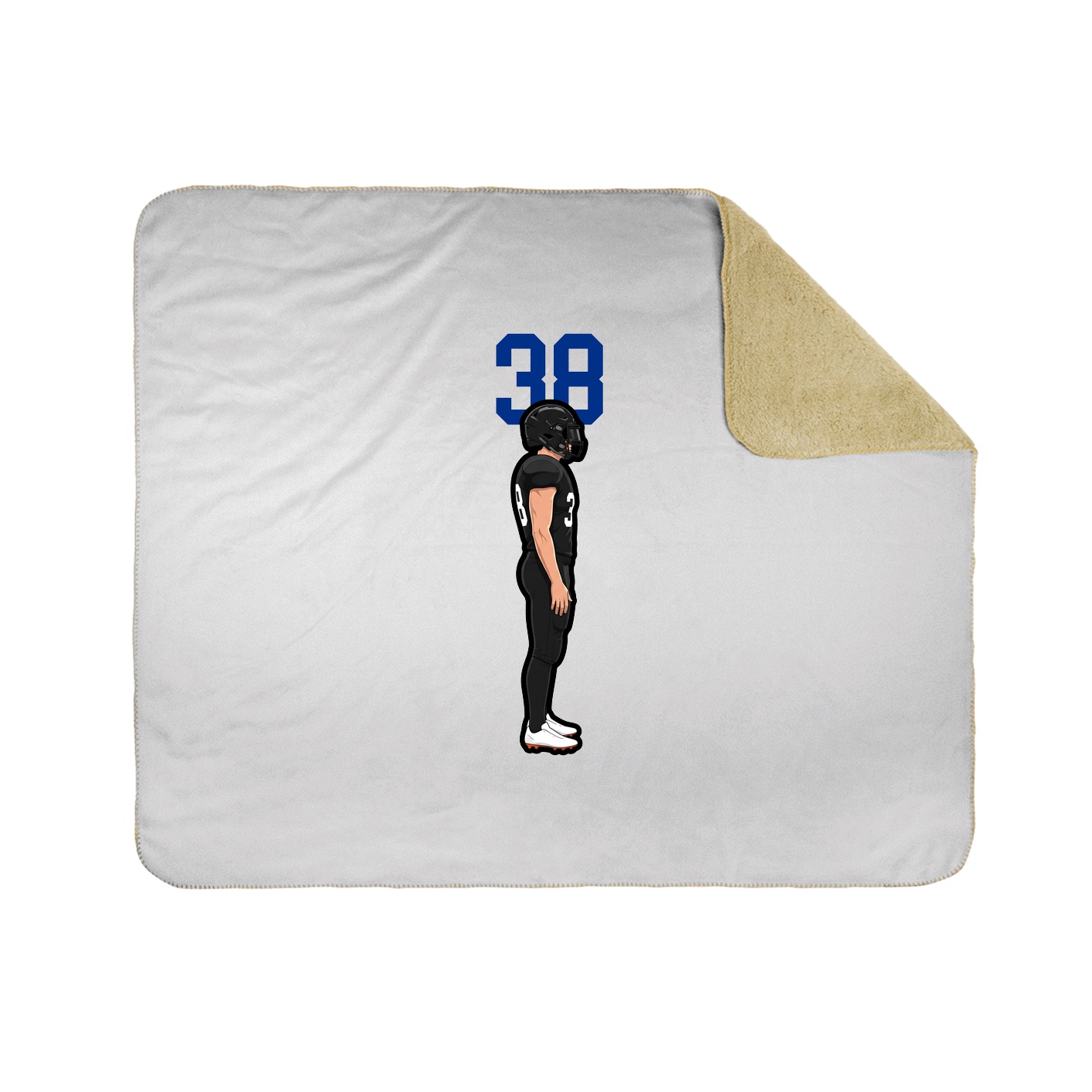 Throw Blanket — Number Top in White