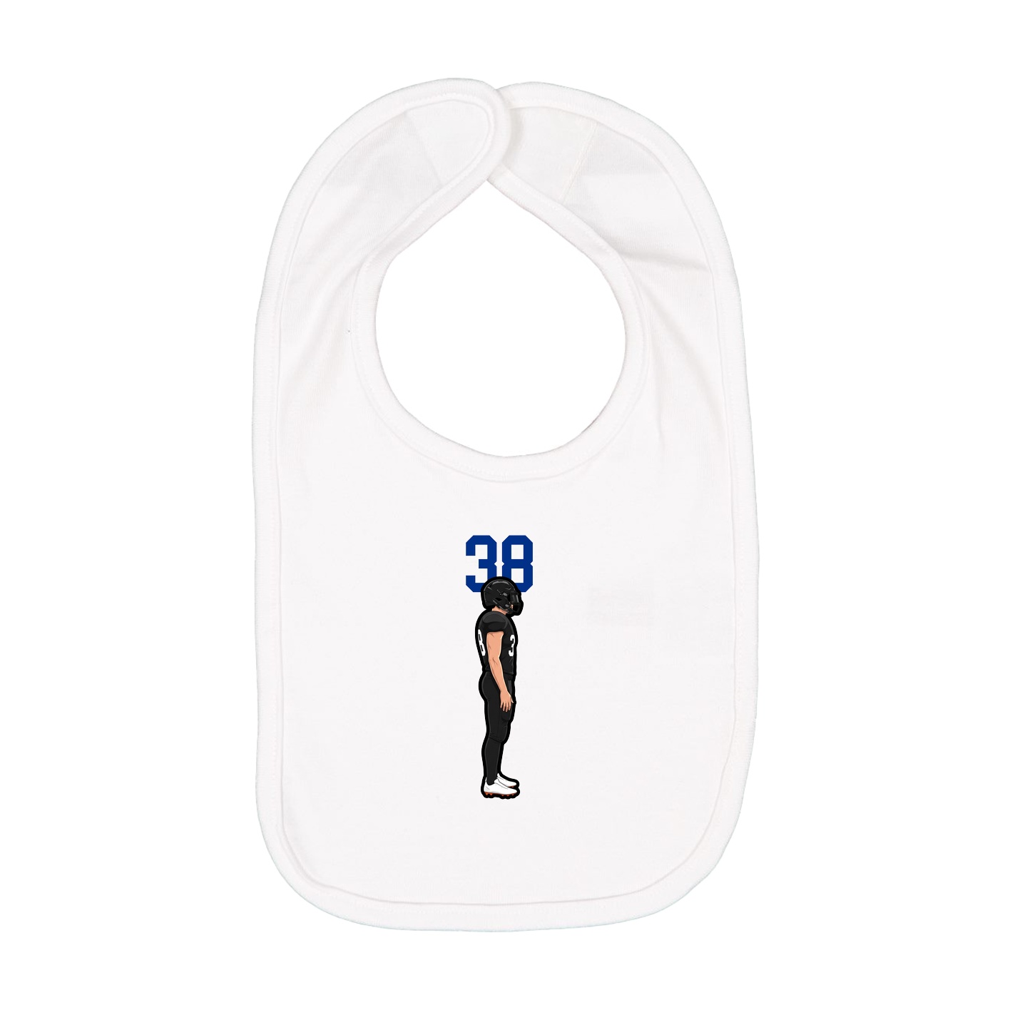 Infant Bib — Number Top in White