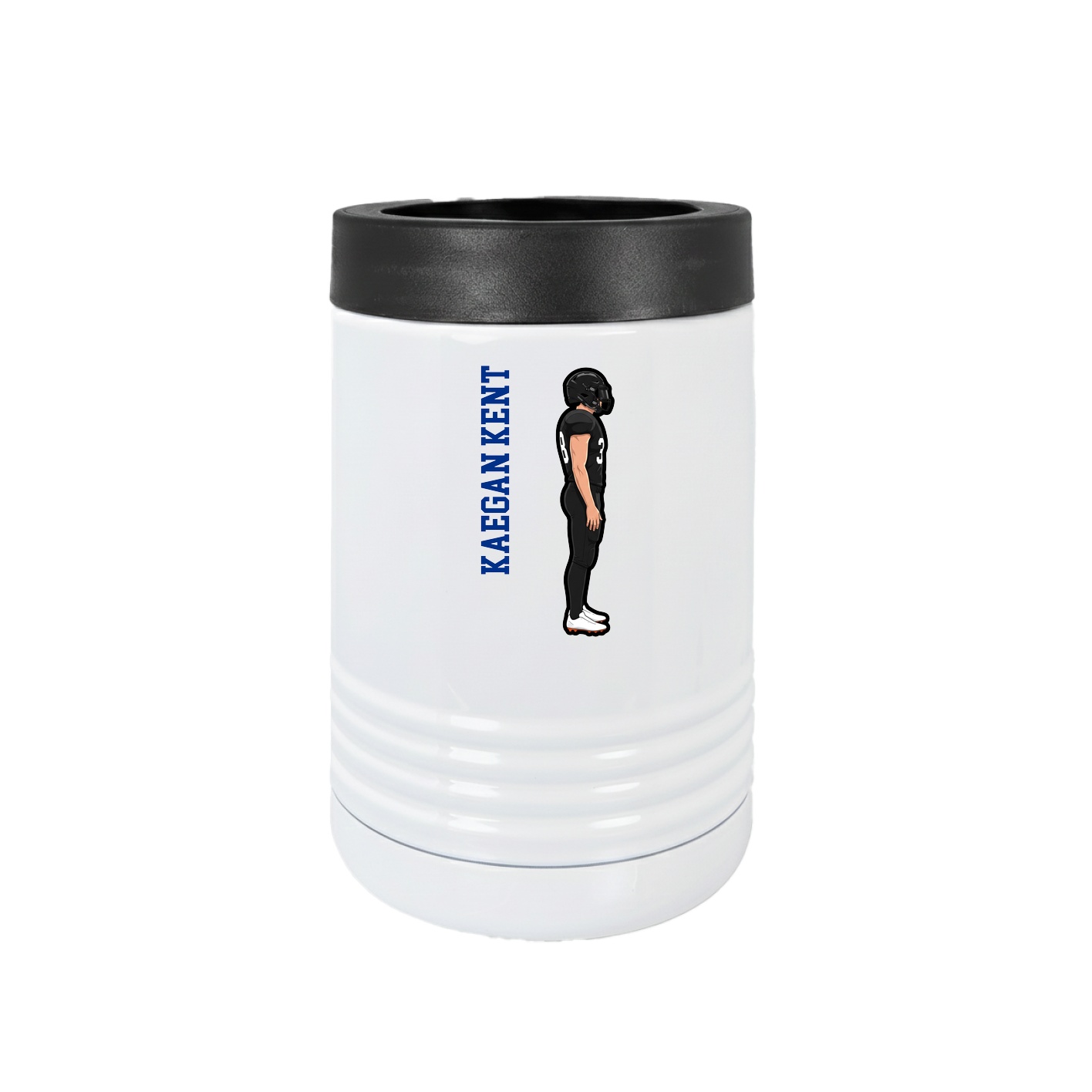 Beverage Holder — Name Vertical in White