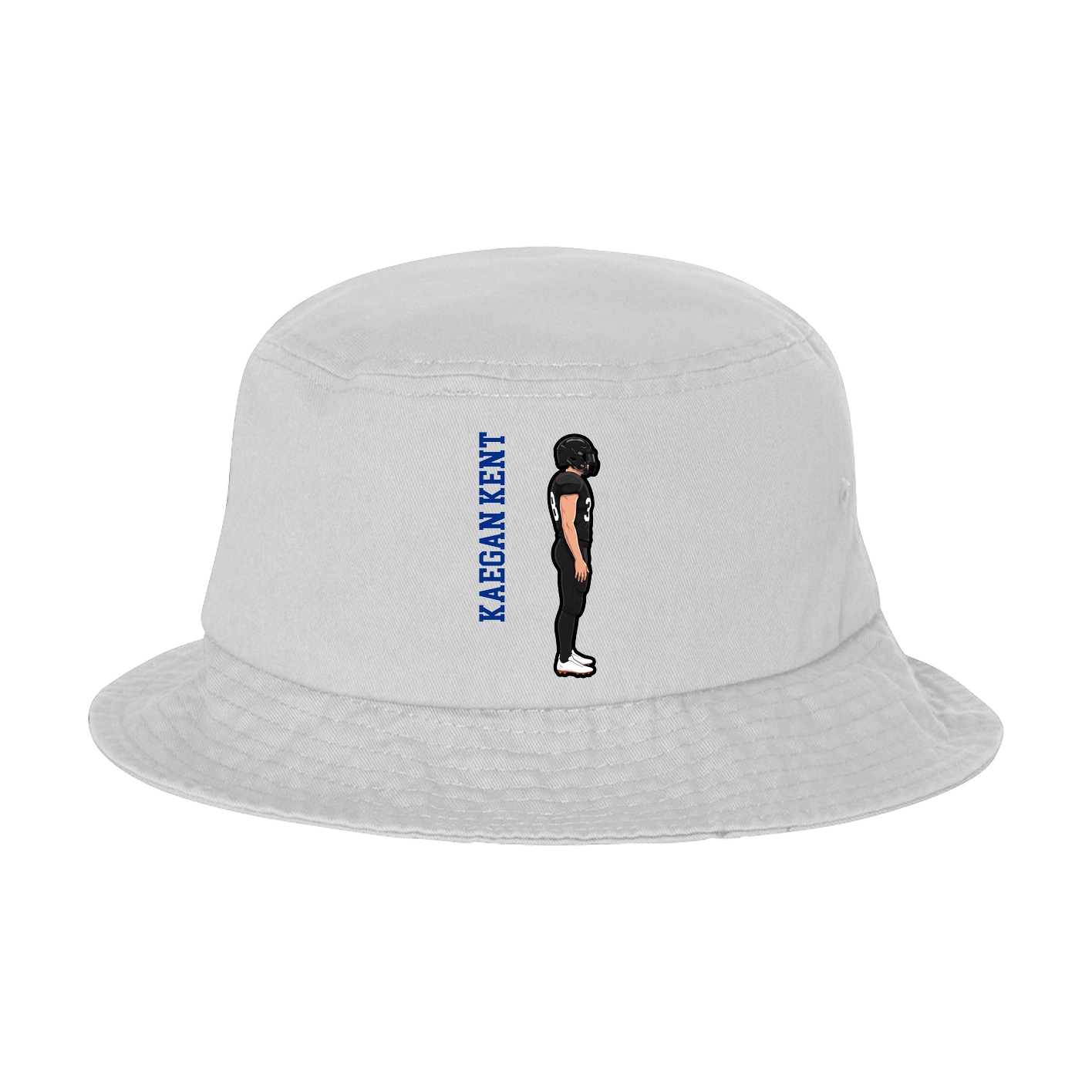 Bucket Cap — Name Vertical in White