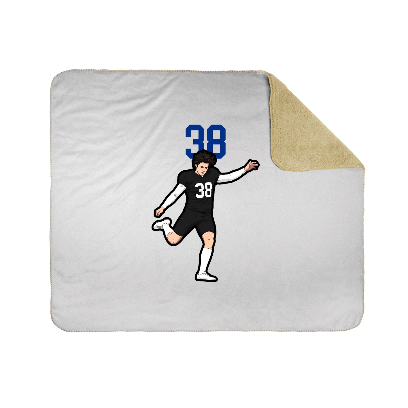 Throw Blanket — Number Top in White