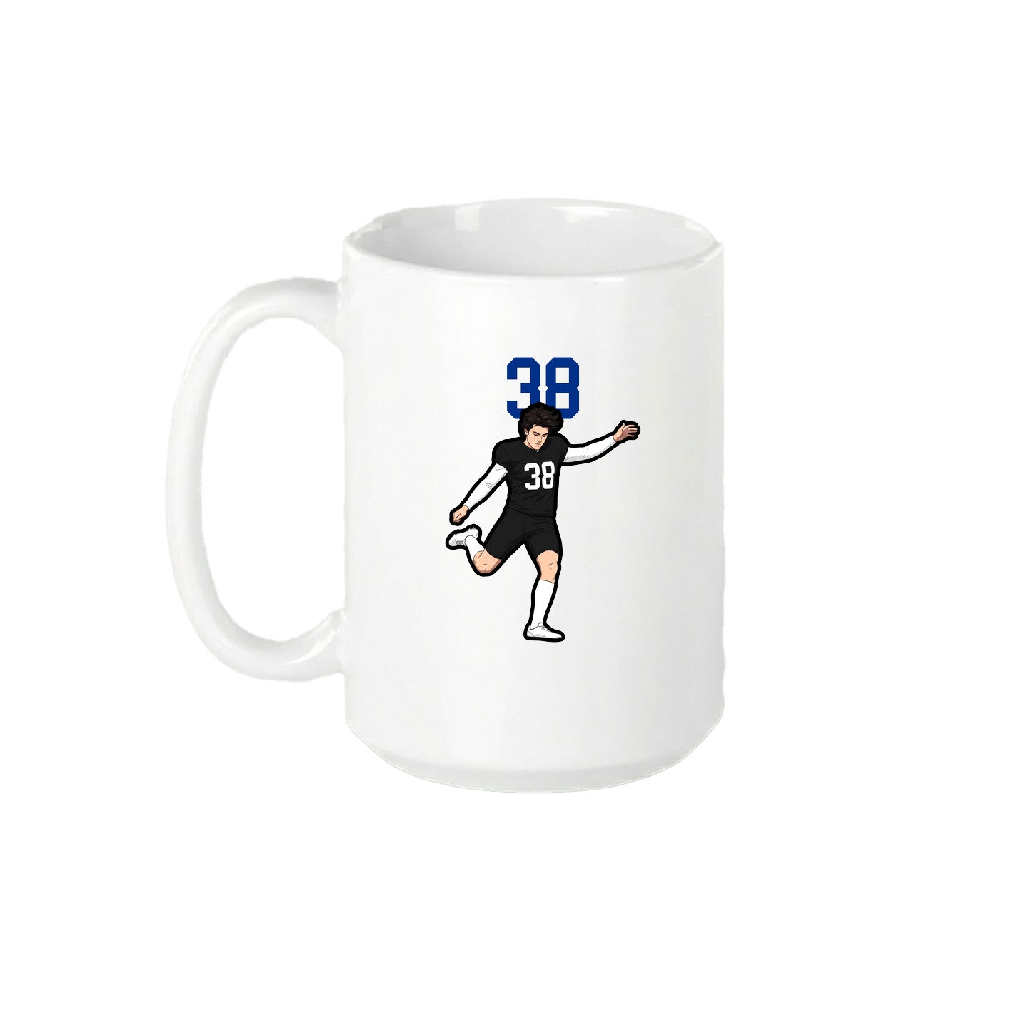 15oz Coffee Mug — Number Top in White