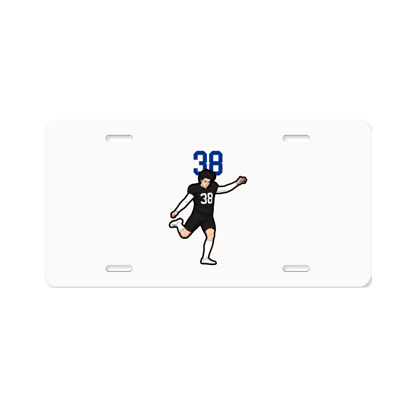 License Plate — Number Top in Classic