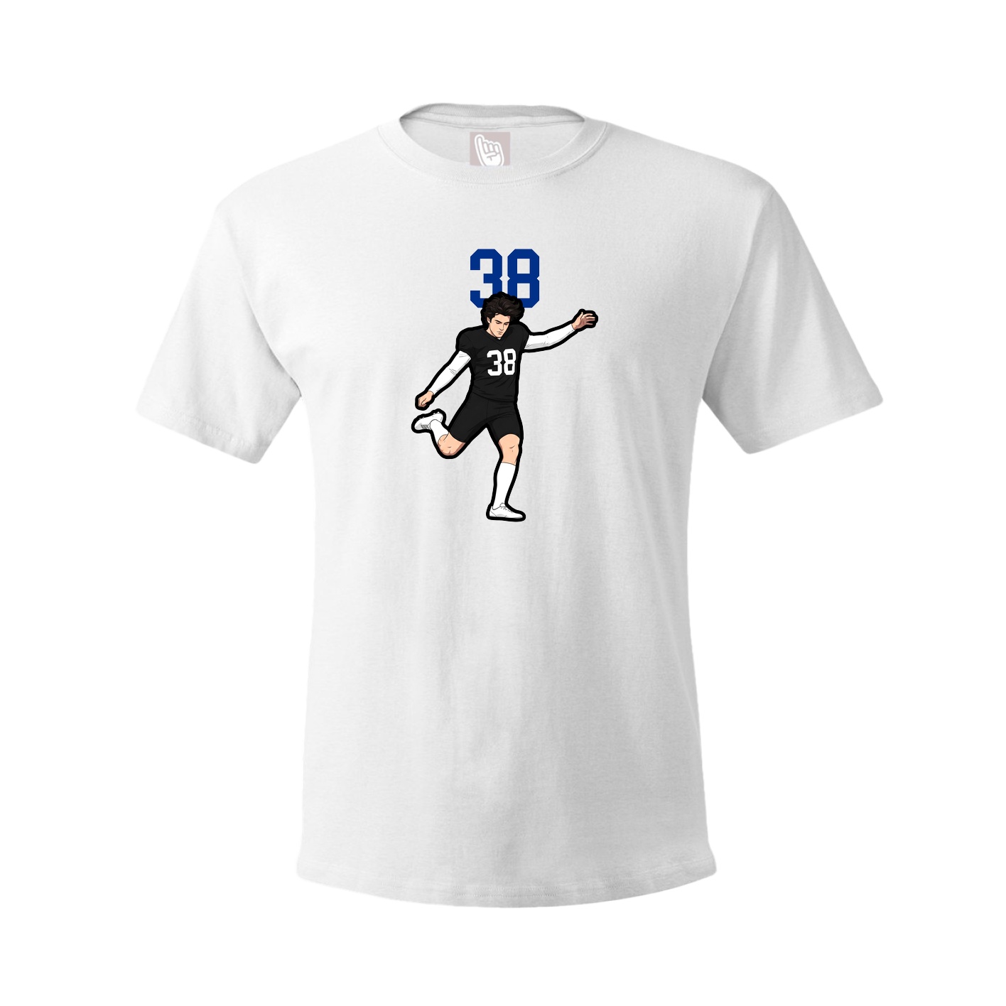 Youth Tee — Number Top in White