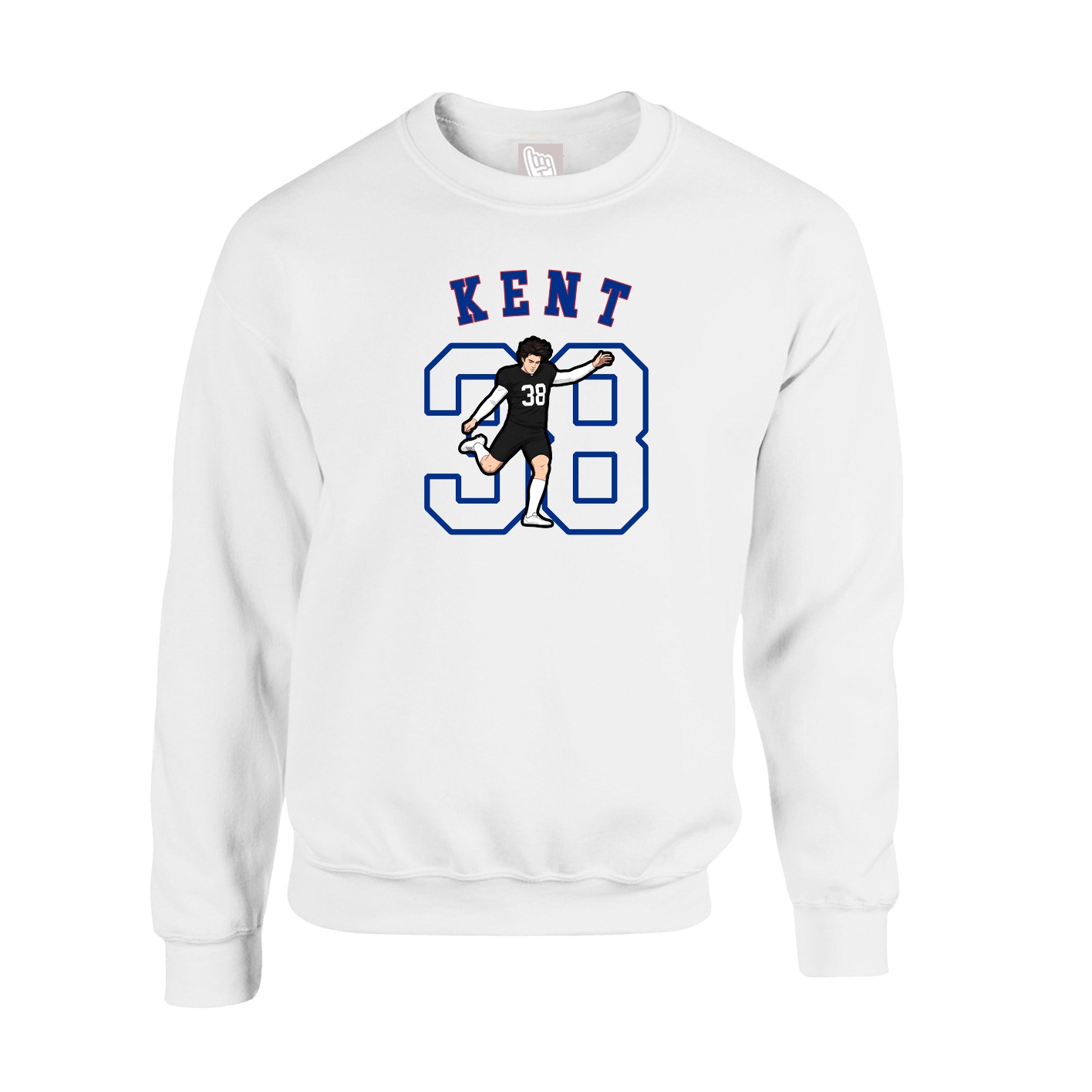 Fleece Crew — Shirsey Arch in White
