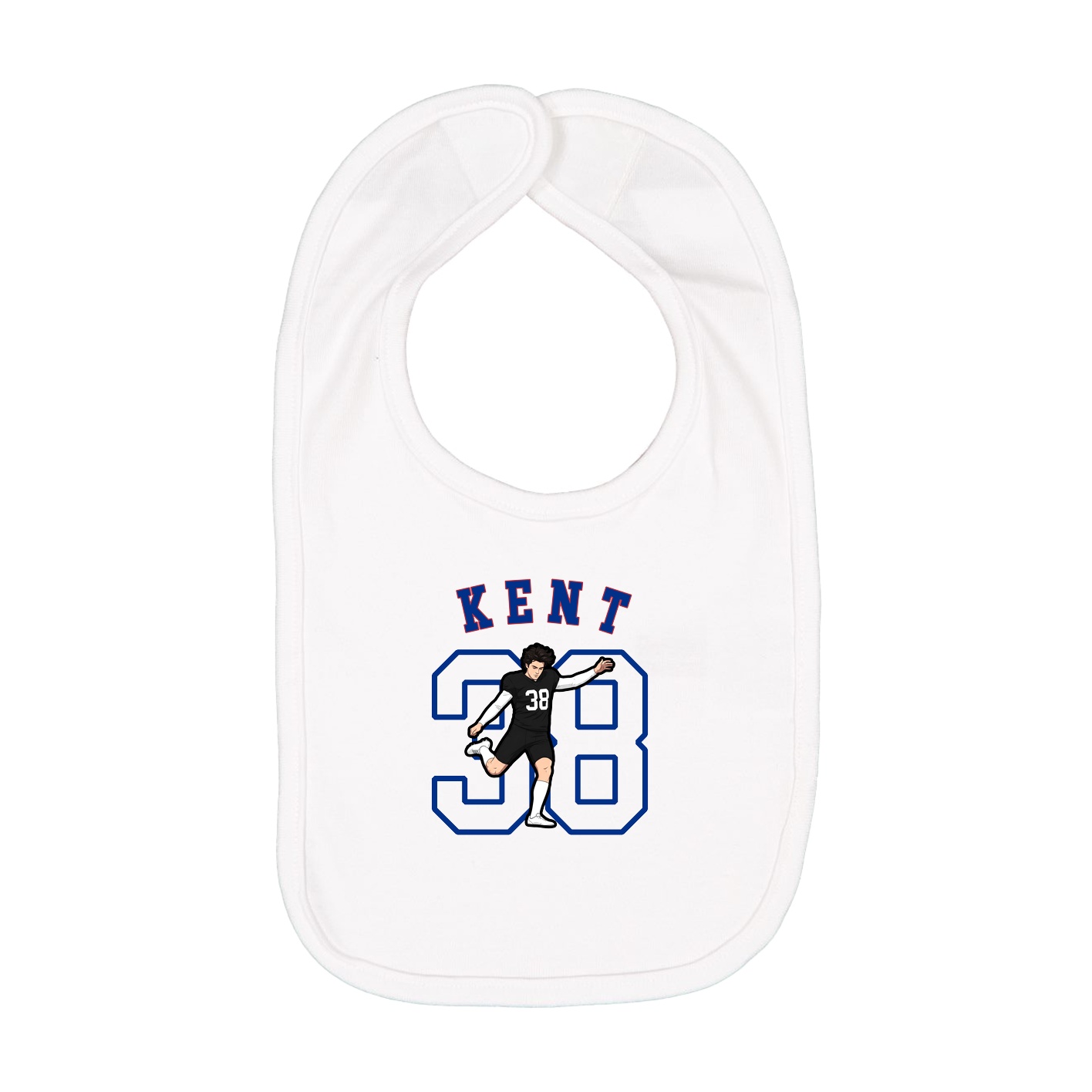 Infant Bib — Shirsey Arch in White