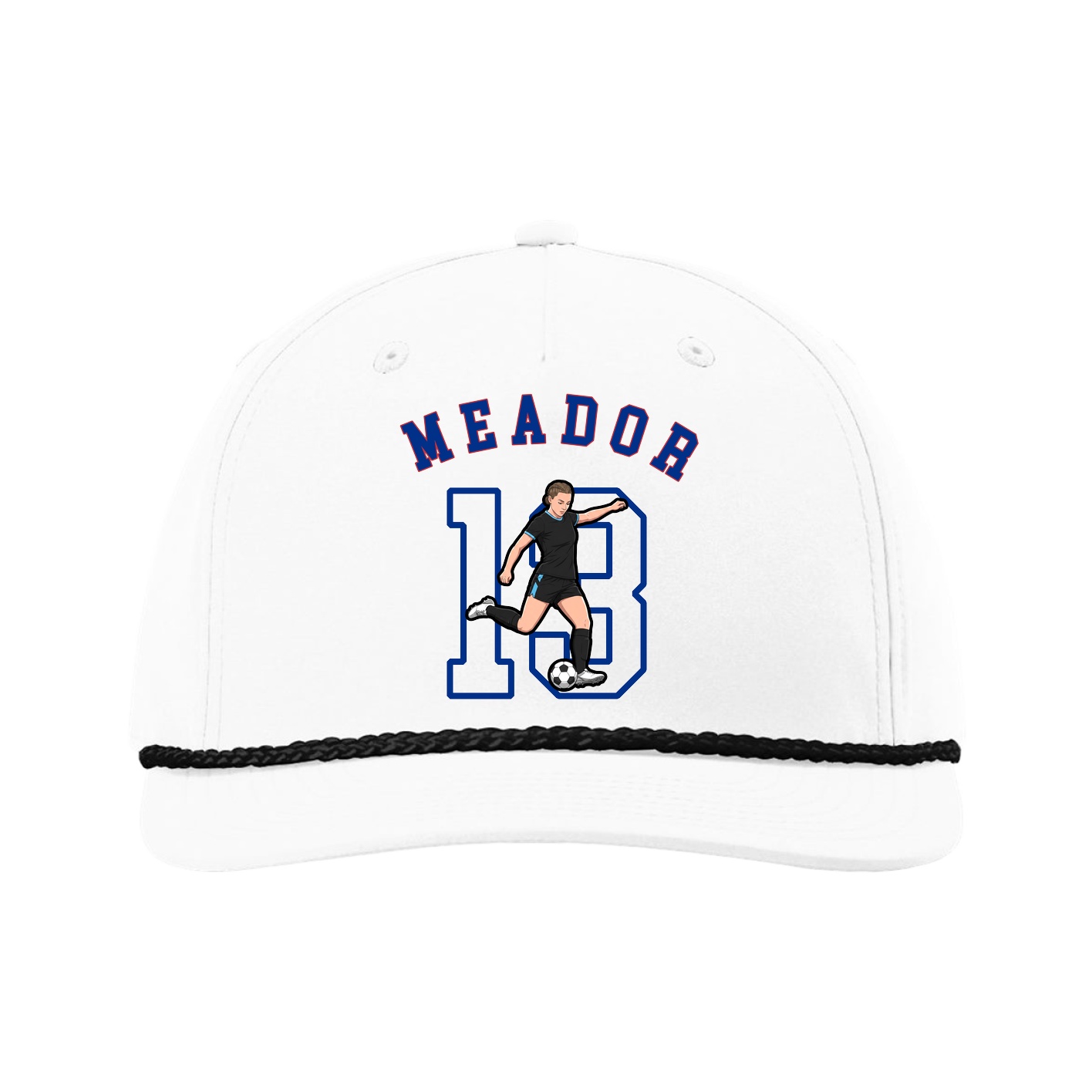 Five-Panel Classic Rope Cap — Shirsey Arch in White