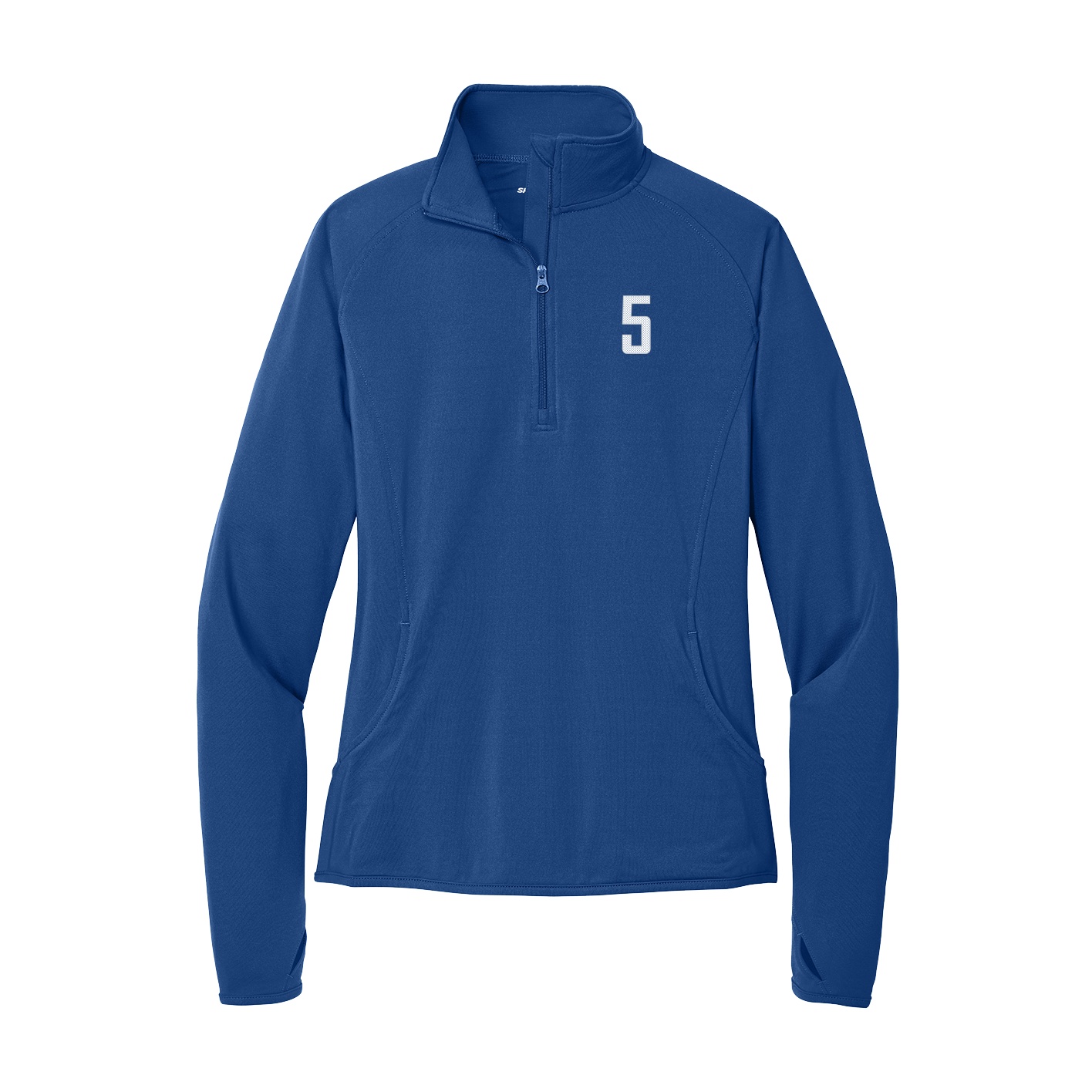 Women's Q-Zip Pullover — Front Shirsy in Royal