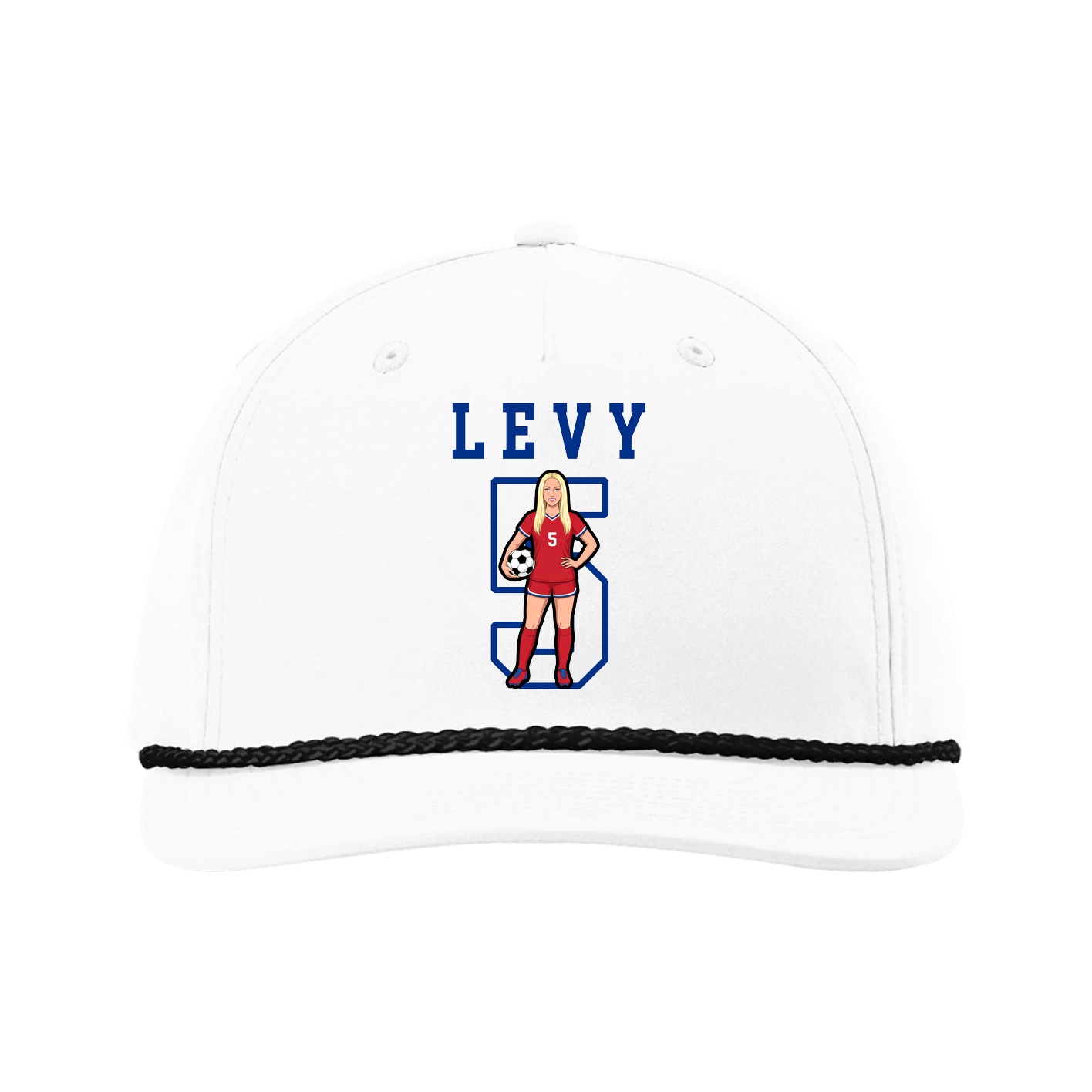 Five-Panel Classic Rope Cap — Shirsey in White