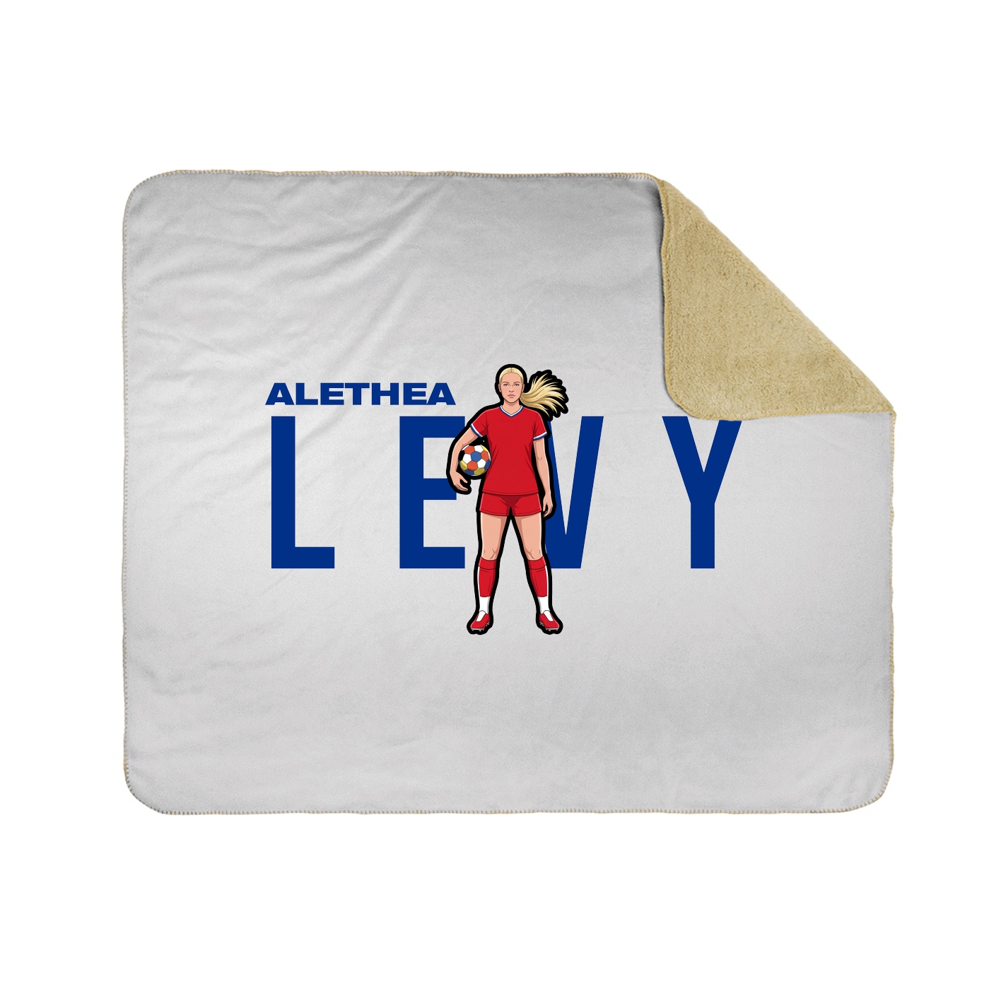 Throw Blanket — Player Name in White