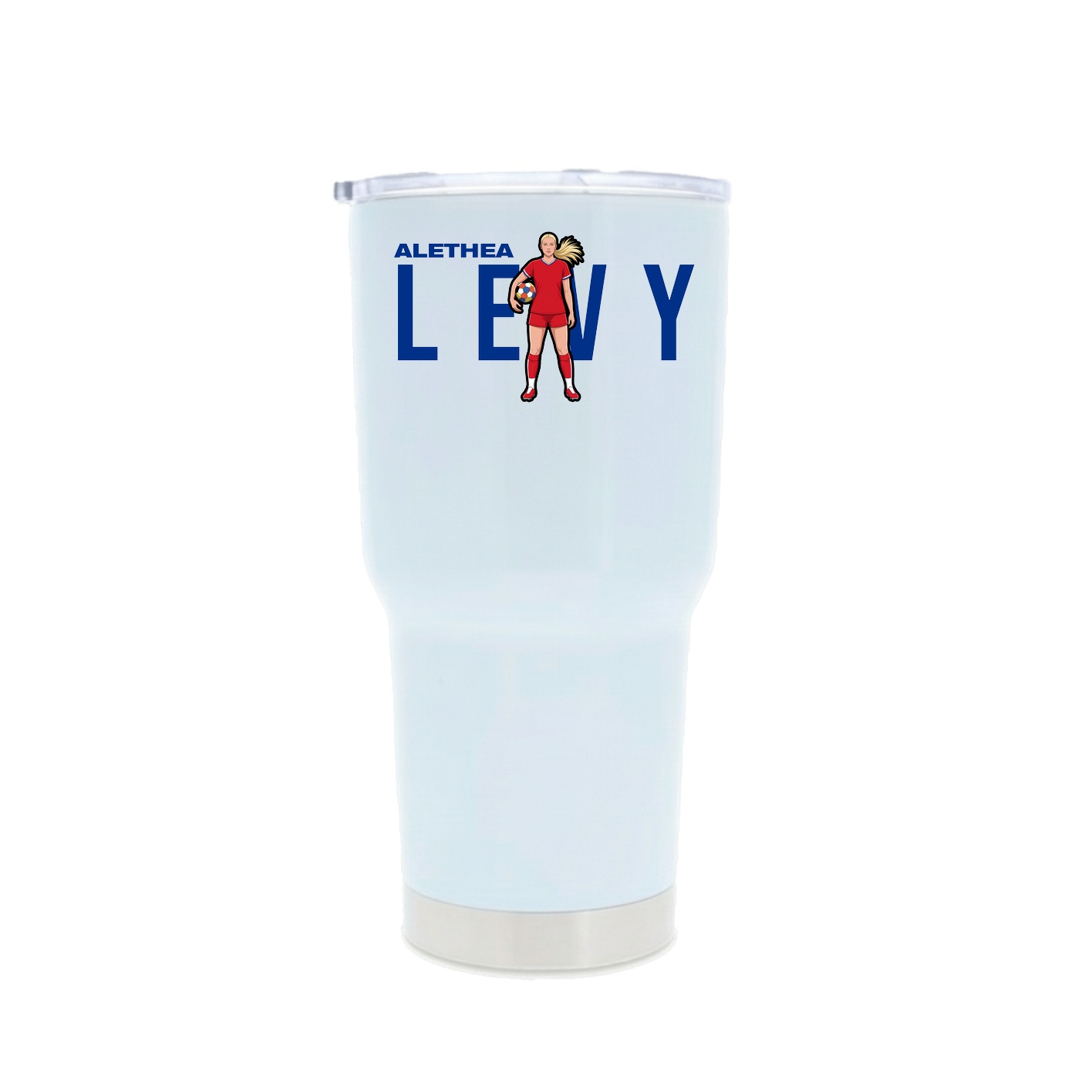 30oz Stainless Steel Tumbler — Player Name in White