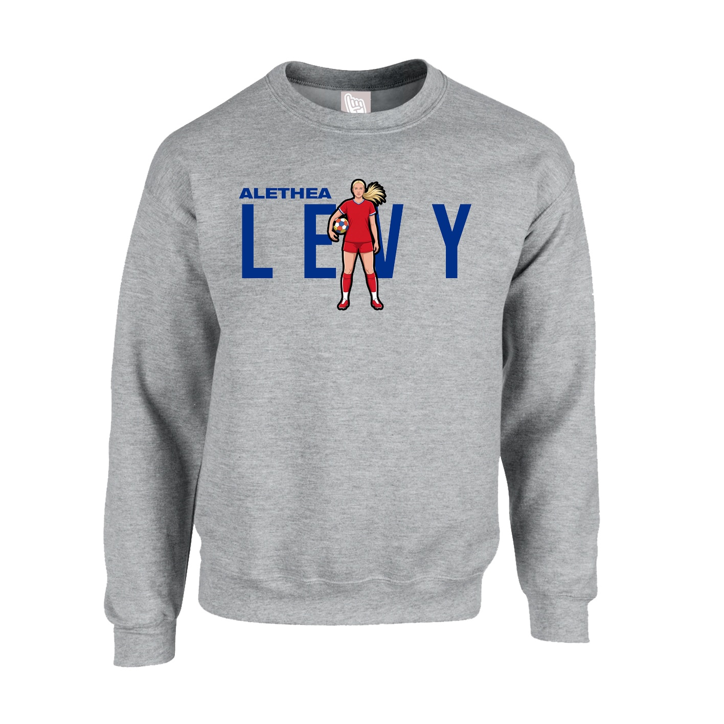 Fleece Crew — Player Name in Grey