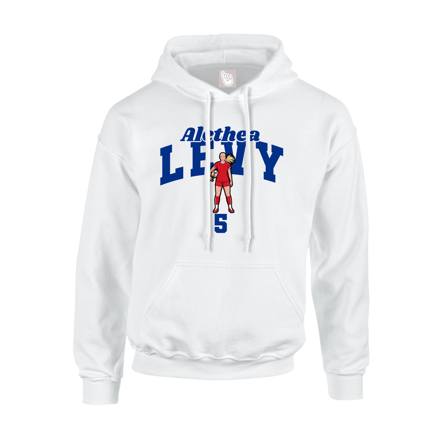 Hoodie — Signature Arch in White
