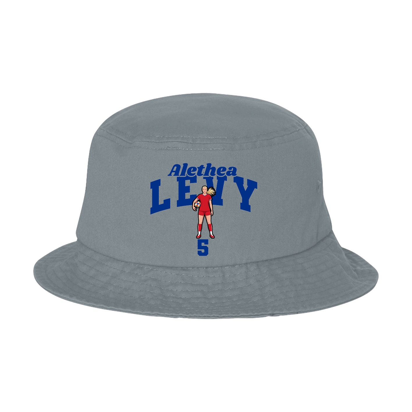 Bucket Cap — Signature Arch in Grey