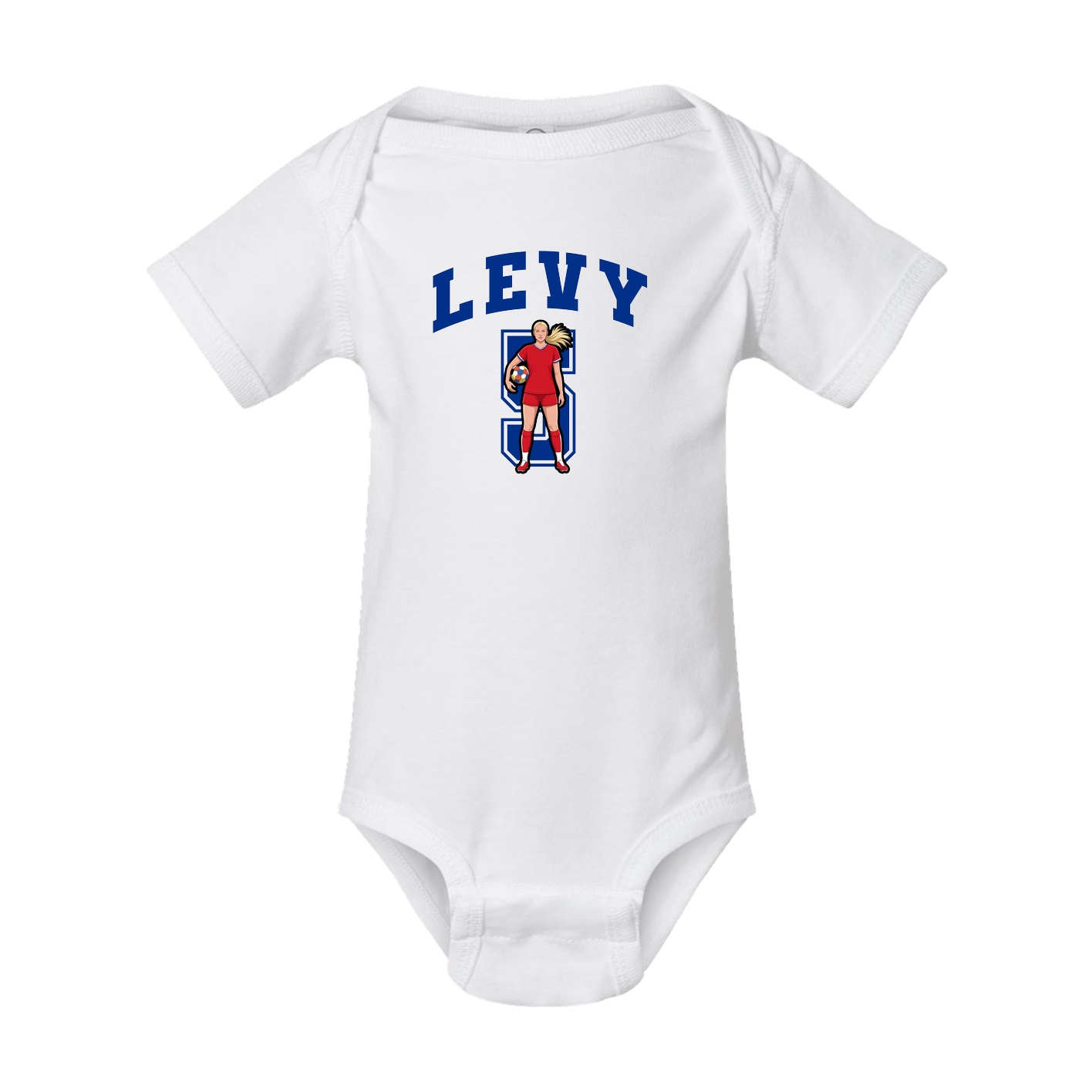 Baby Onesie — Number in White