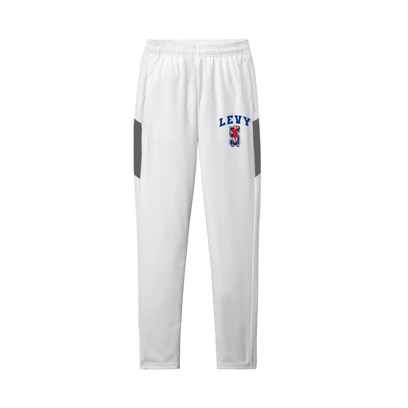 Team Travel Pant — Number in White/Grey