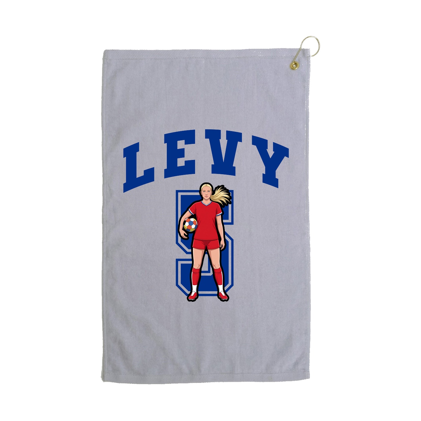 Golf Towel — Number in Grey