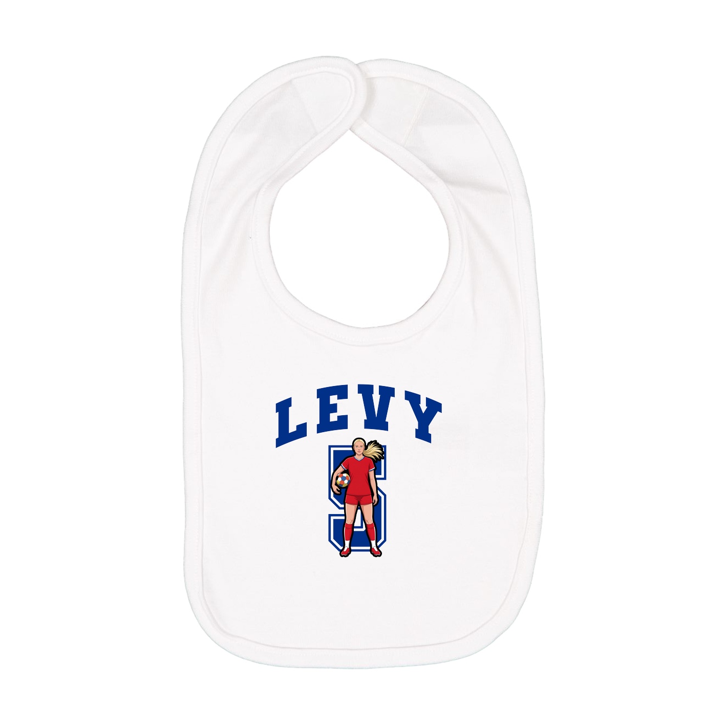 Infant Bib — Number in White