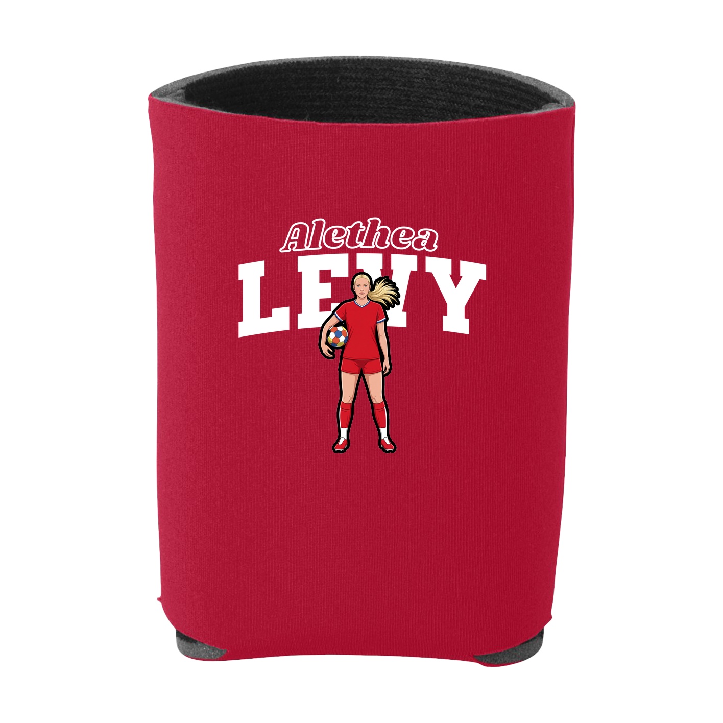 Can Holder — Name Arch in Red