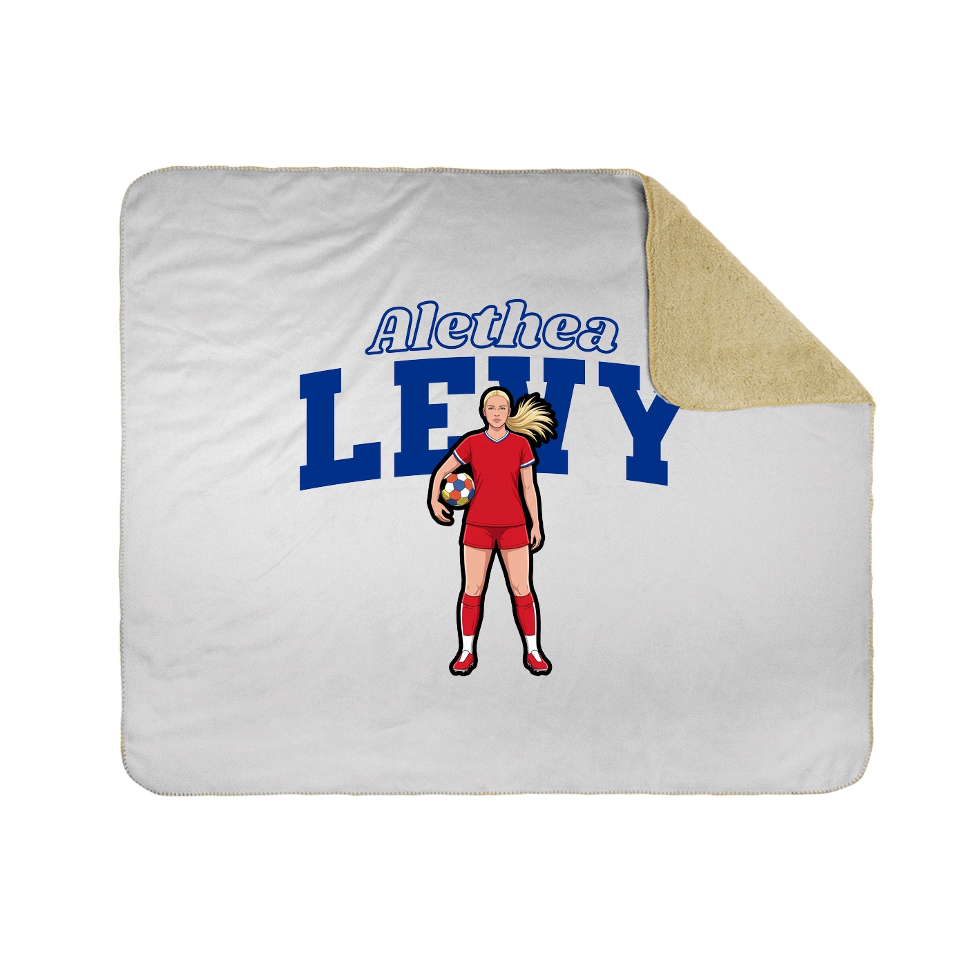 Throw Blanket — Name Arch in White