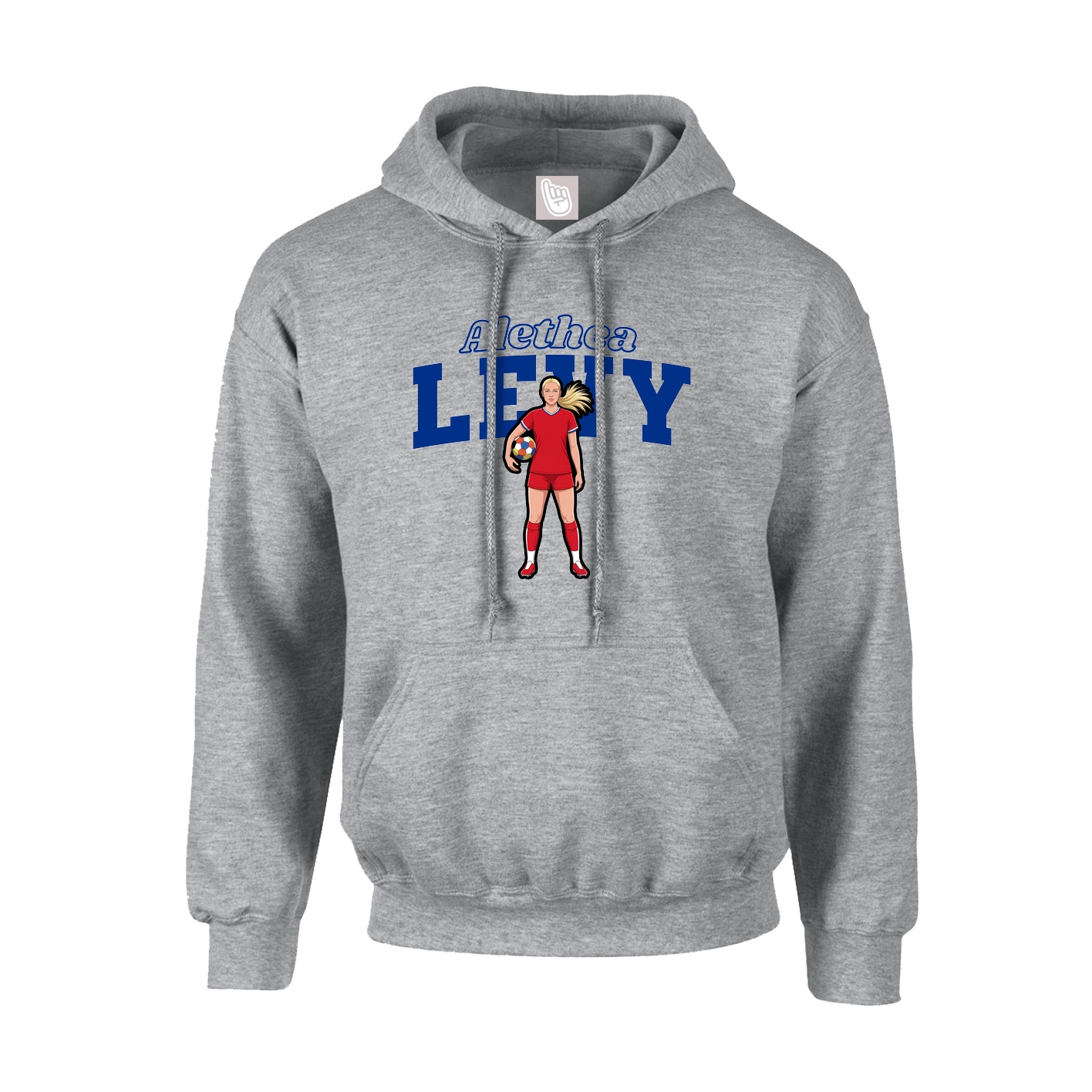Hoodie — Name Arch in Grey