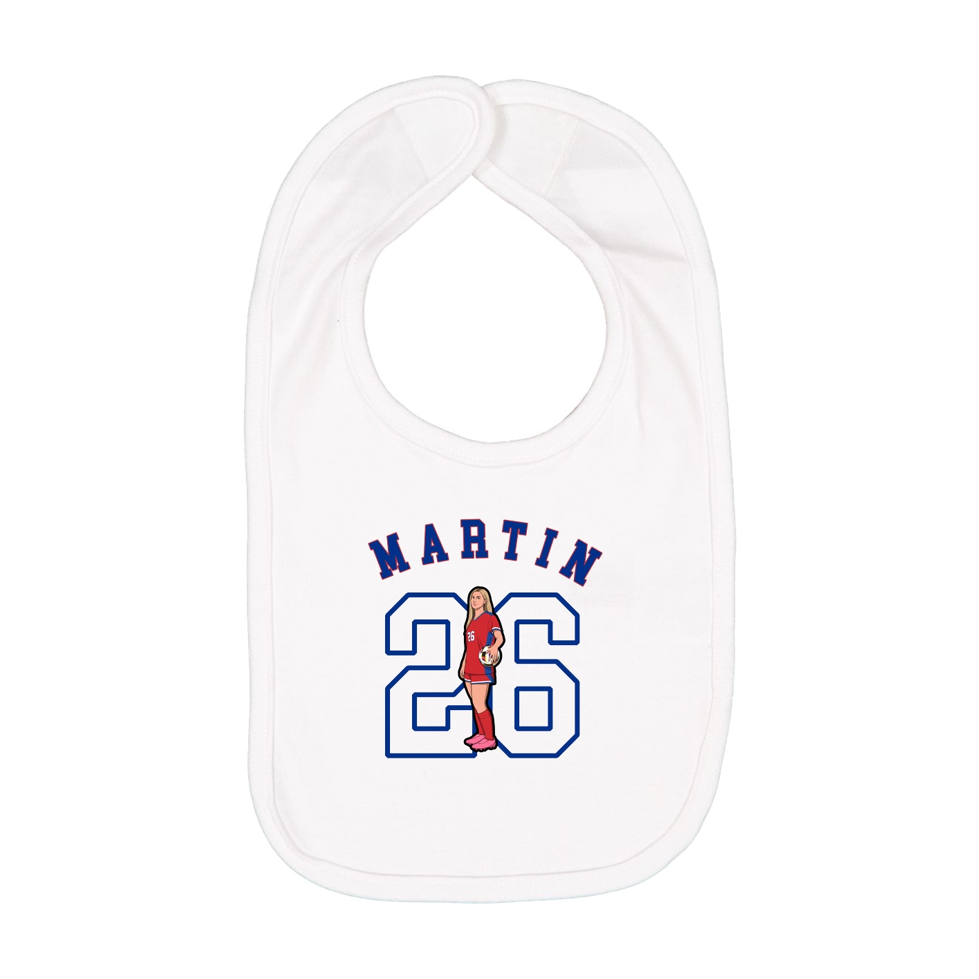 Infant Bib — Shirsey Arch in White