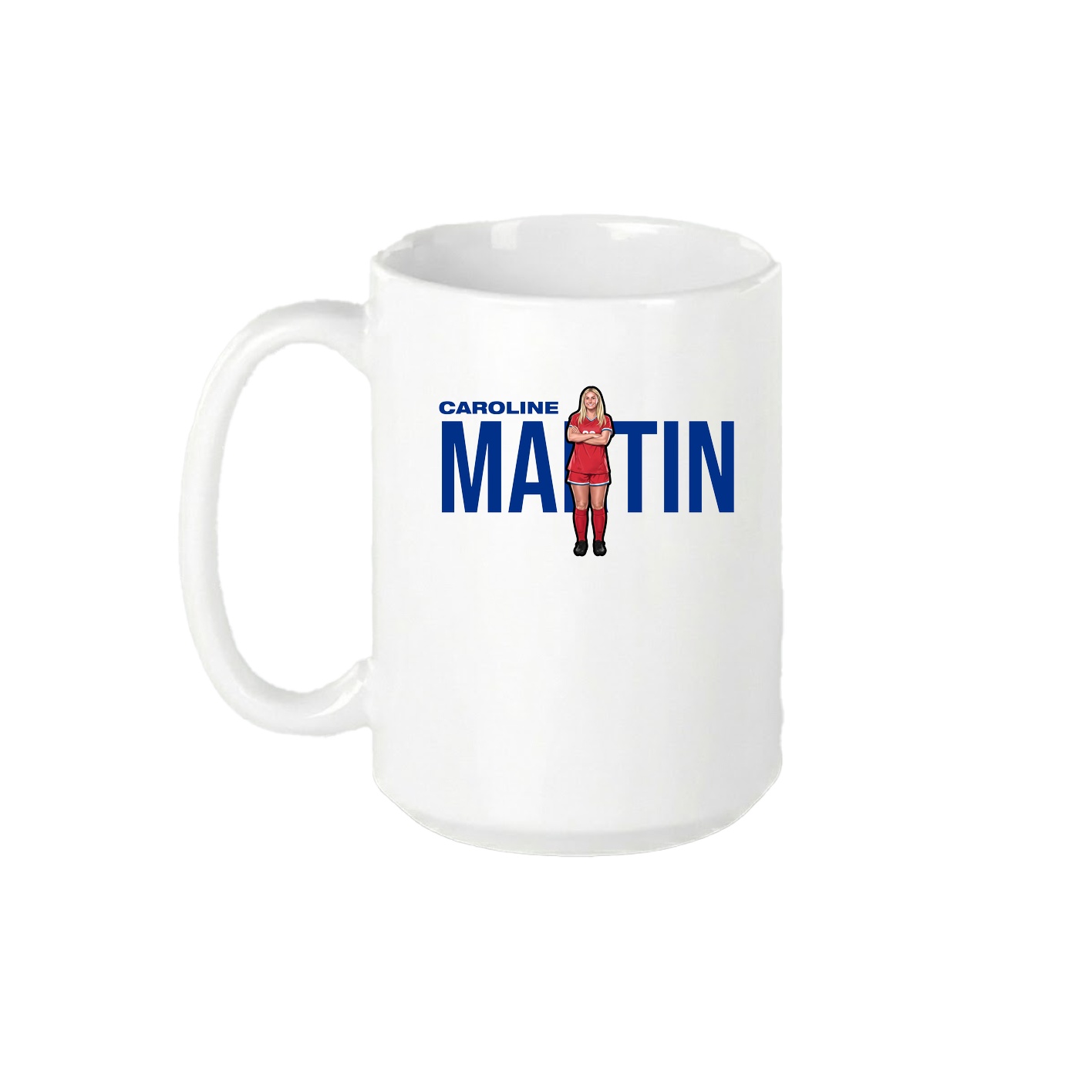 15oz Coffee Mug — Player Name in White