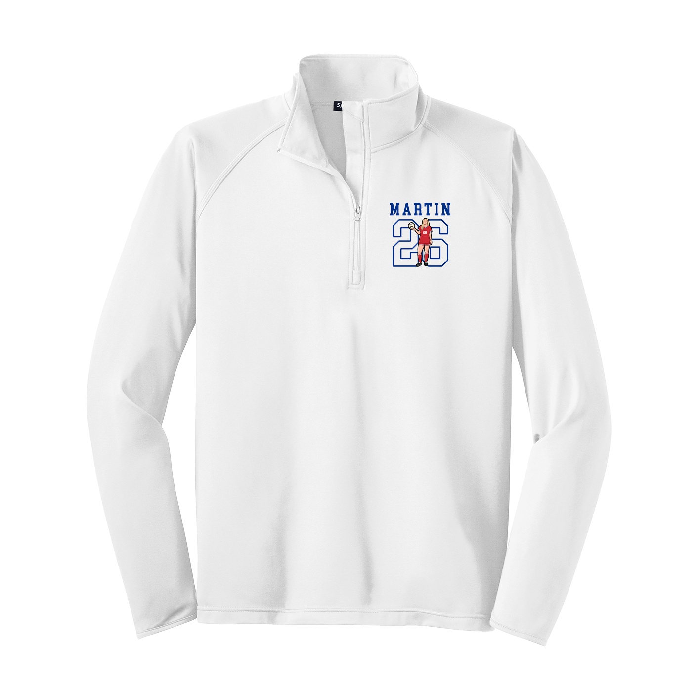 Q-Zip Pullover — Shirsey in White
