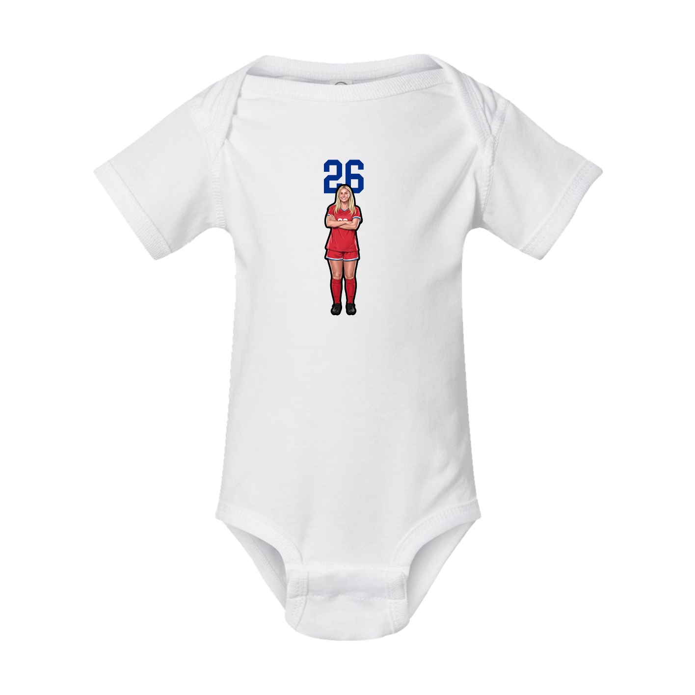Baby Onesie — Number Top in White