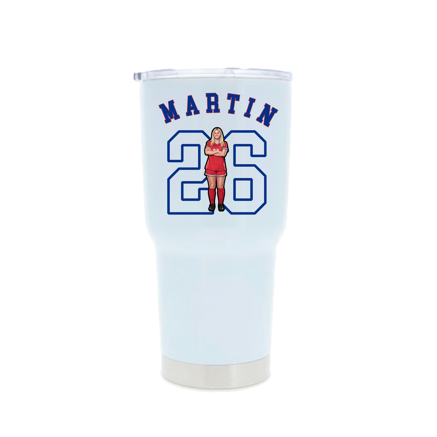 30oz Stainless Steel Tumbler — Shirsey Arch in White