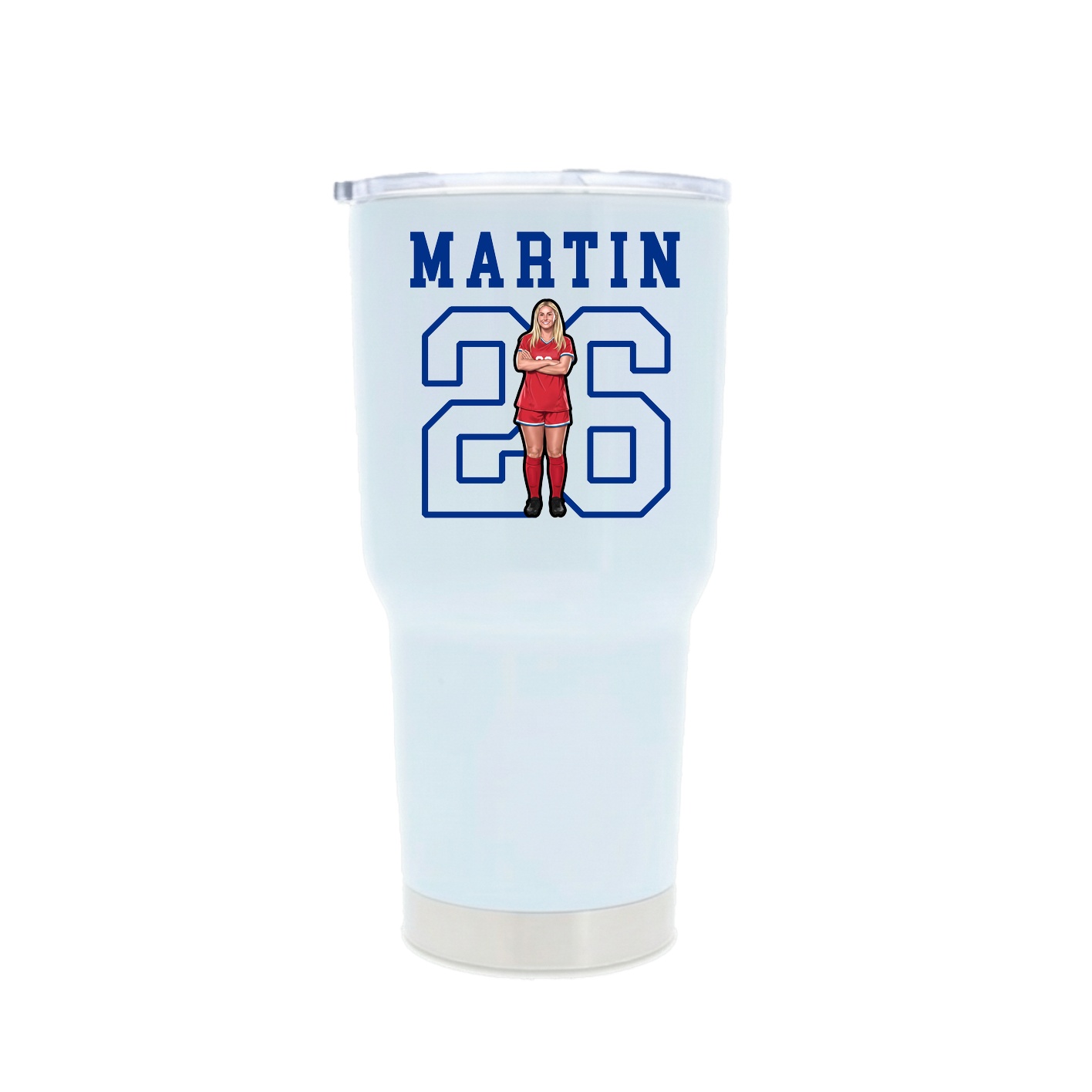 30oz Stainless Steel Tumbler — Shirsey in White