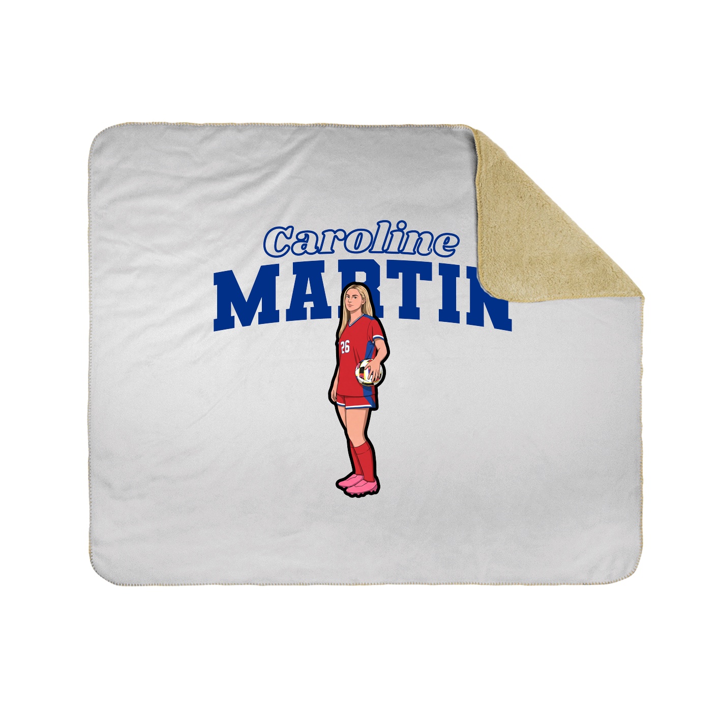 Throw Blanket — Name Arch in White