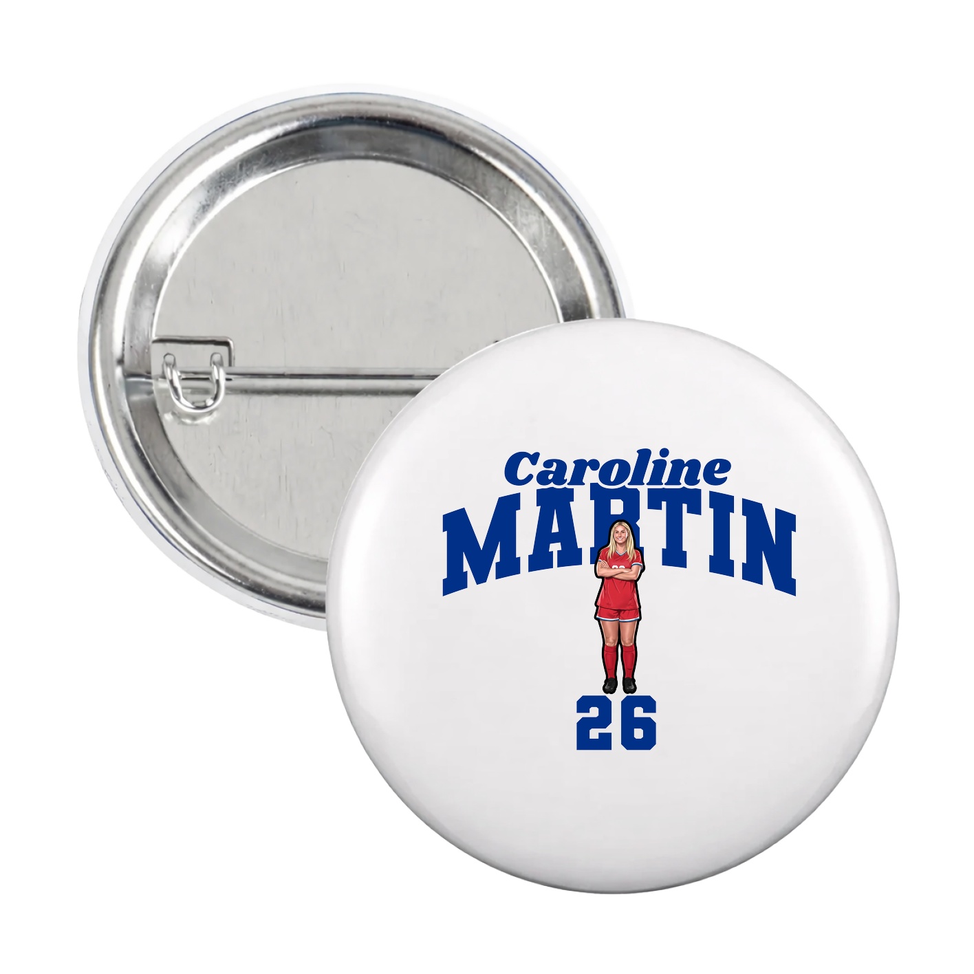 Game Day Button — Signature Arch in White