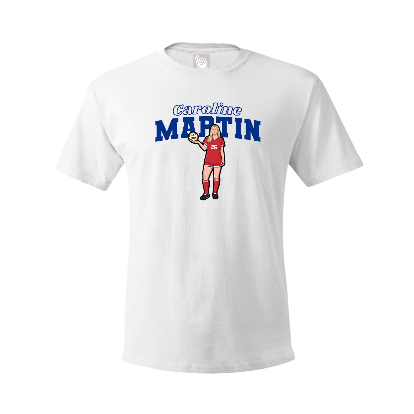 Youth Tee — Name Arch in White