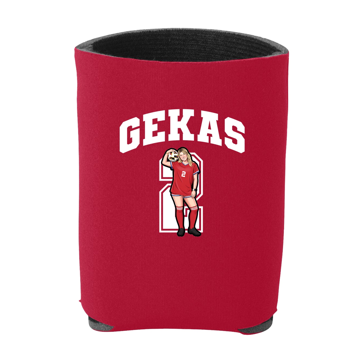 Can Holder — Number in Red