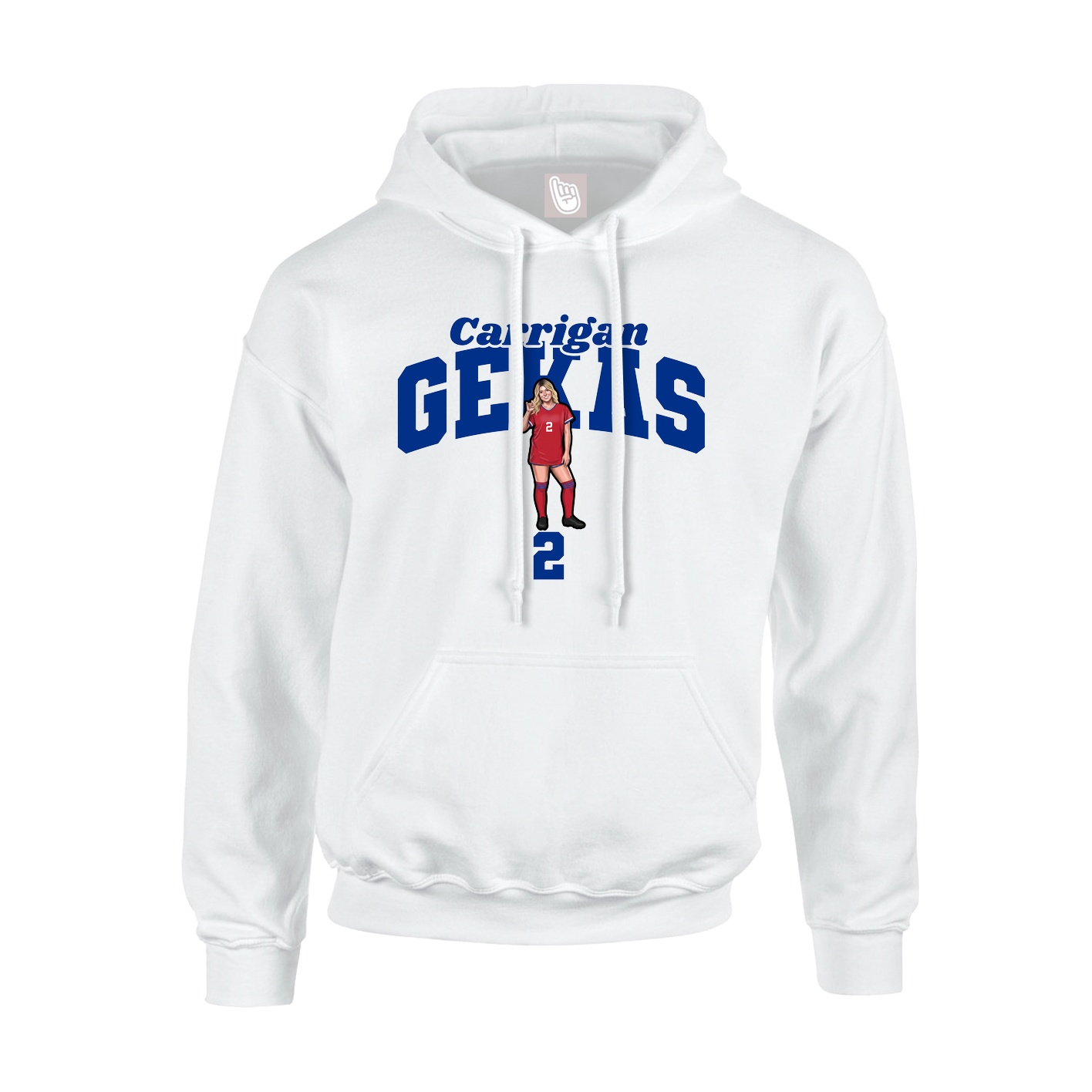 Hoodie — Signature Arch in White