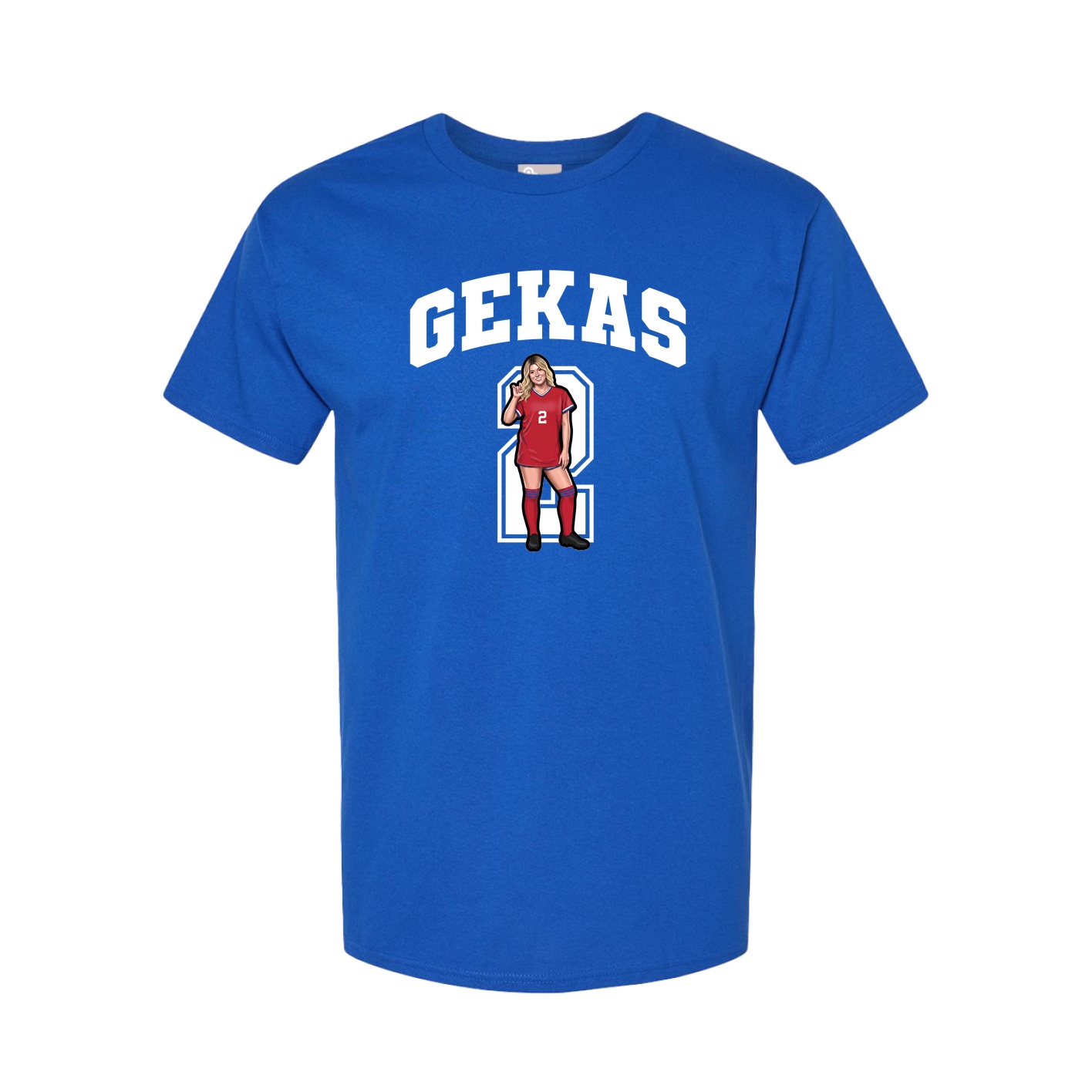 Youth Tee — Number in Royal