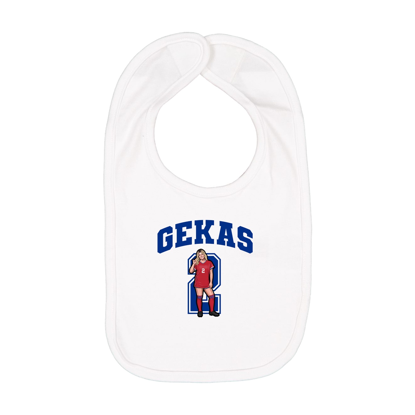 Infant Bib — Number in White