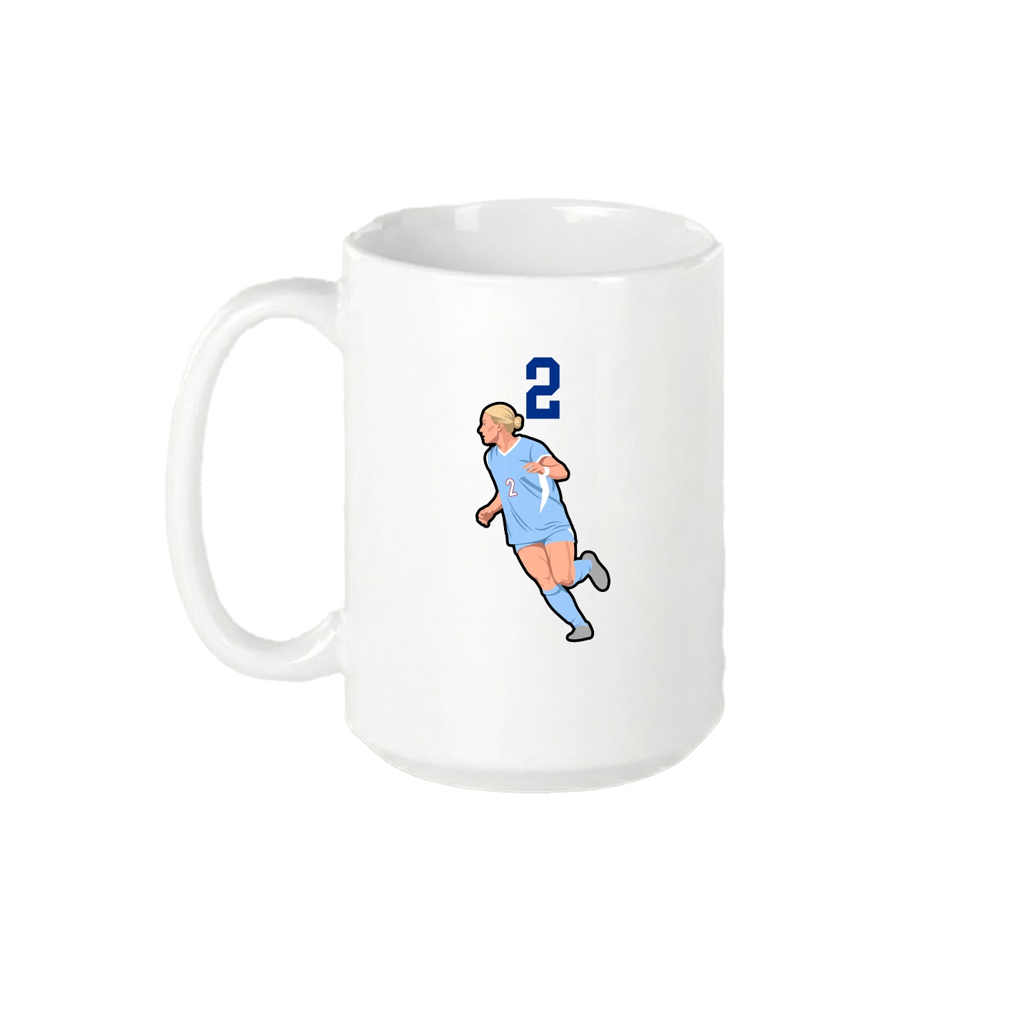 15oz Coffee Mug — Number Top in White
