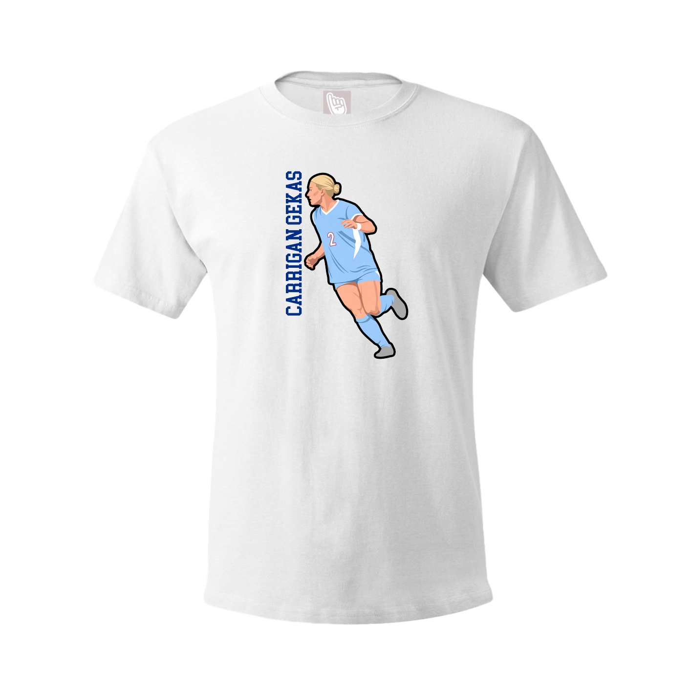 Tee — Name Vertical in White