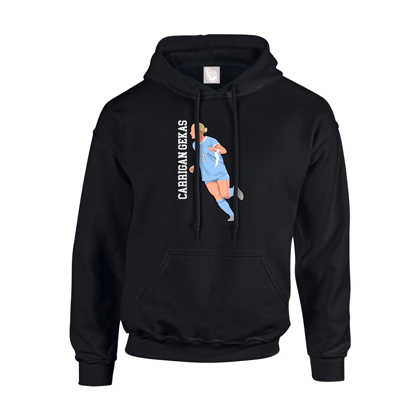 Youth Hoodie — Name Vertical in Black