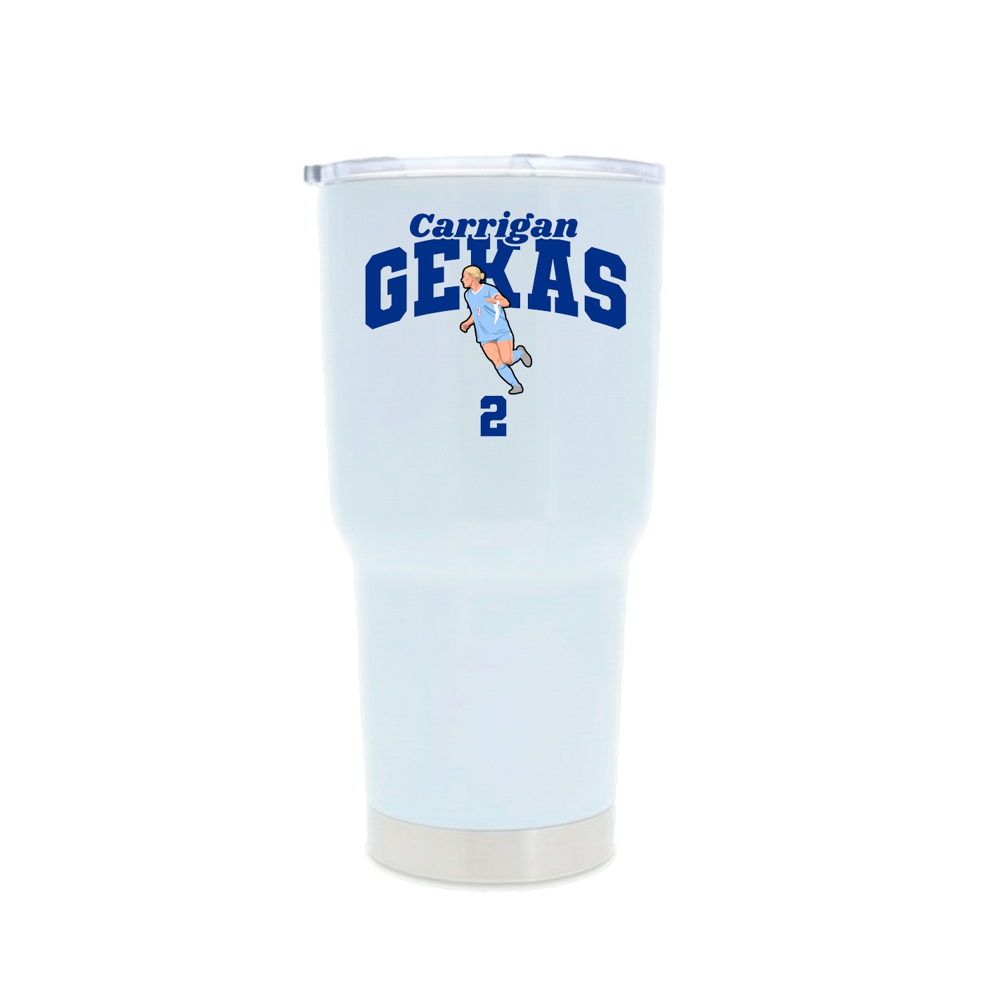30oz Stainless Steel Tumbler — Signature Arch in White