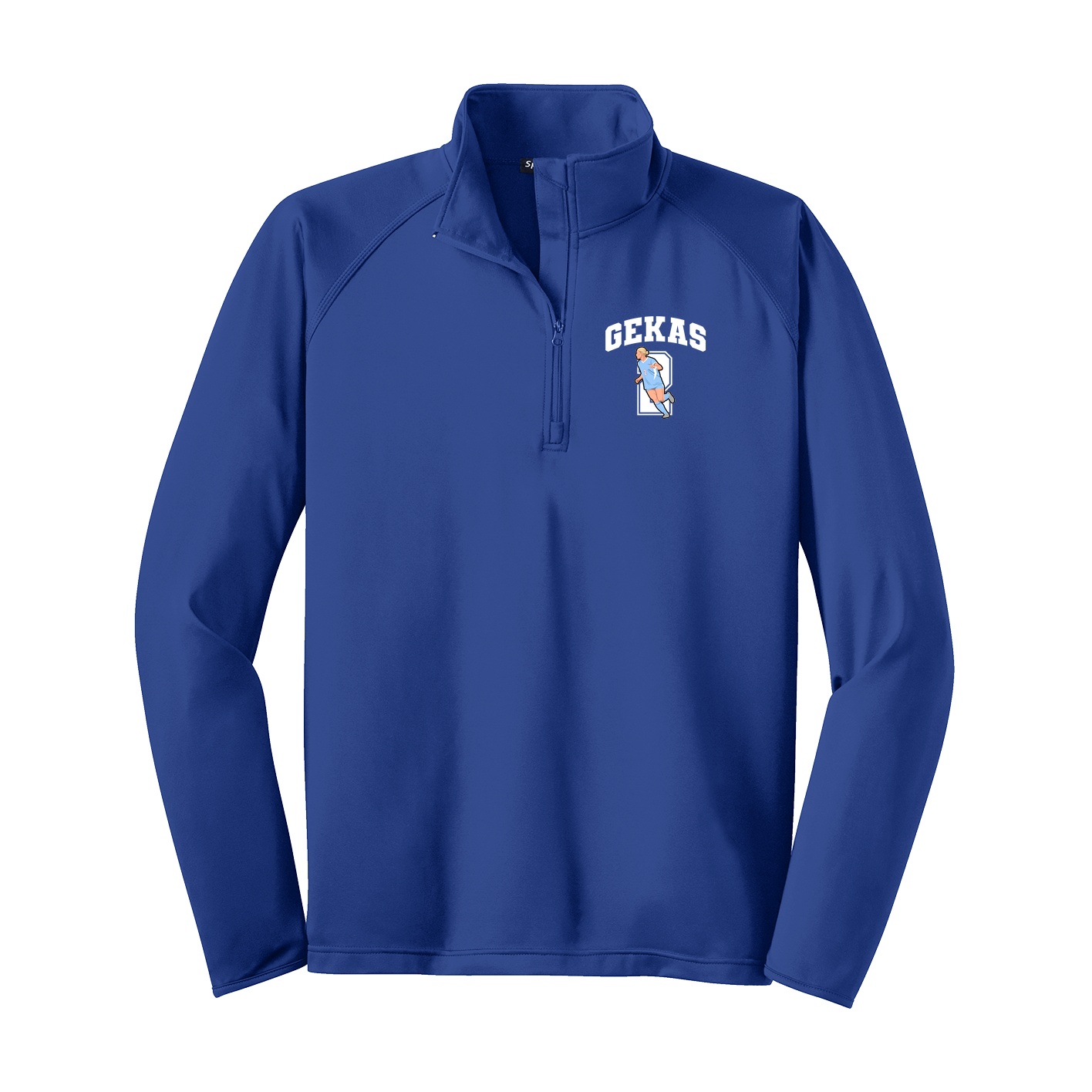 Q-Zip Pullover — Number in Royal