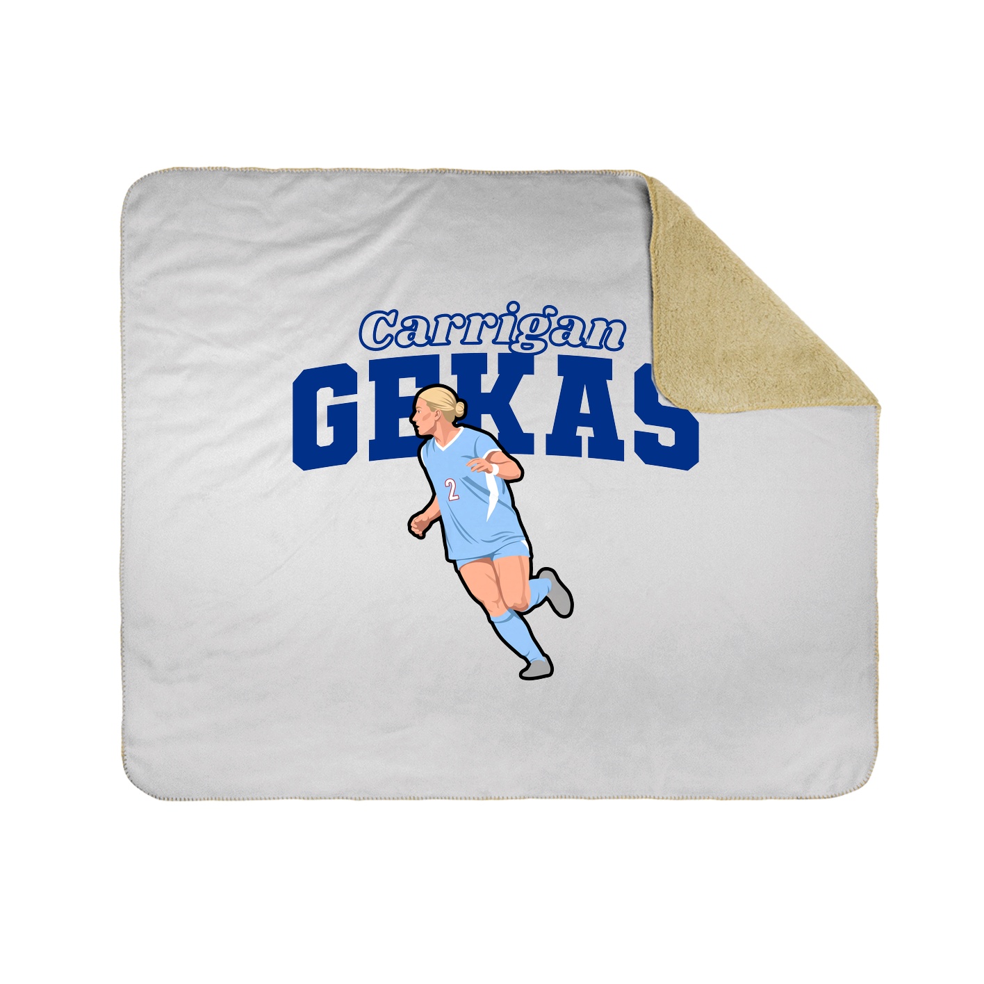 Throw Blanket — Name Arch in White