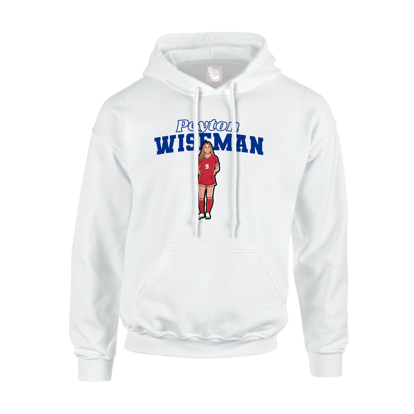 Hoodie — Name Arch in White
