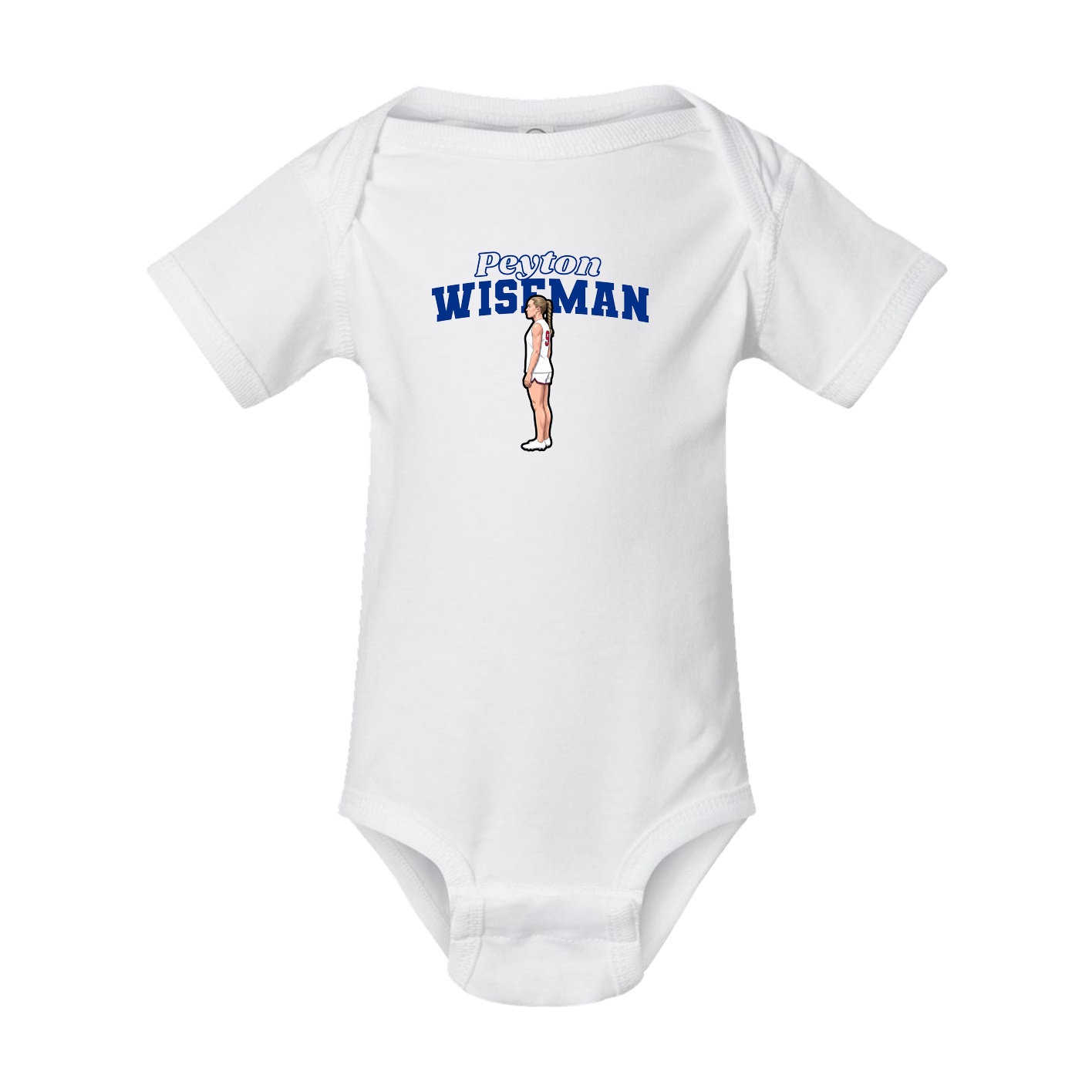 Baby Onesie — Name Arch in White