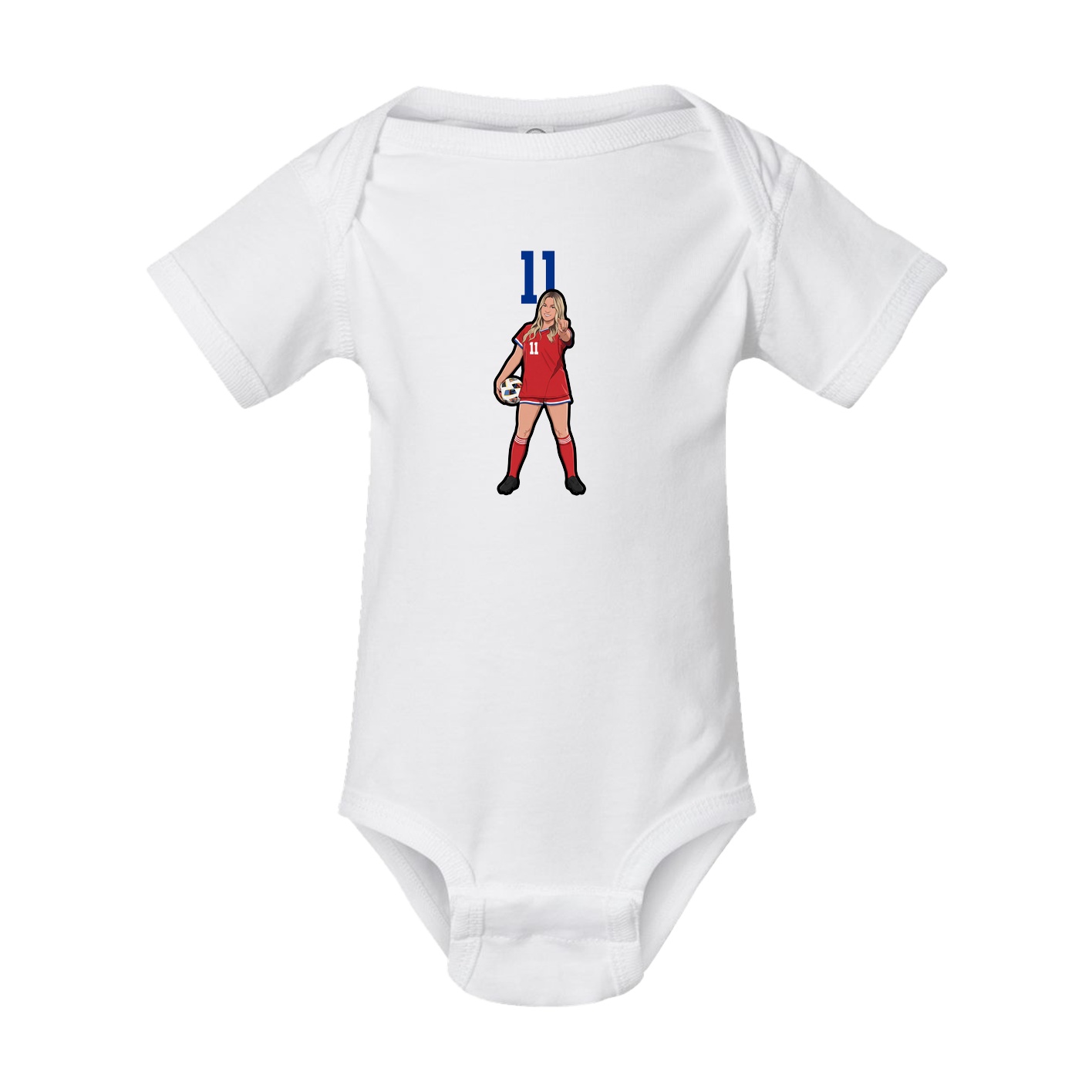 Baby Onesie — Number Top in White